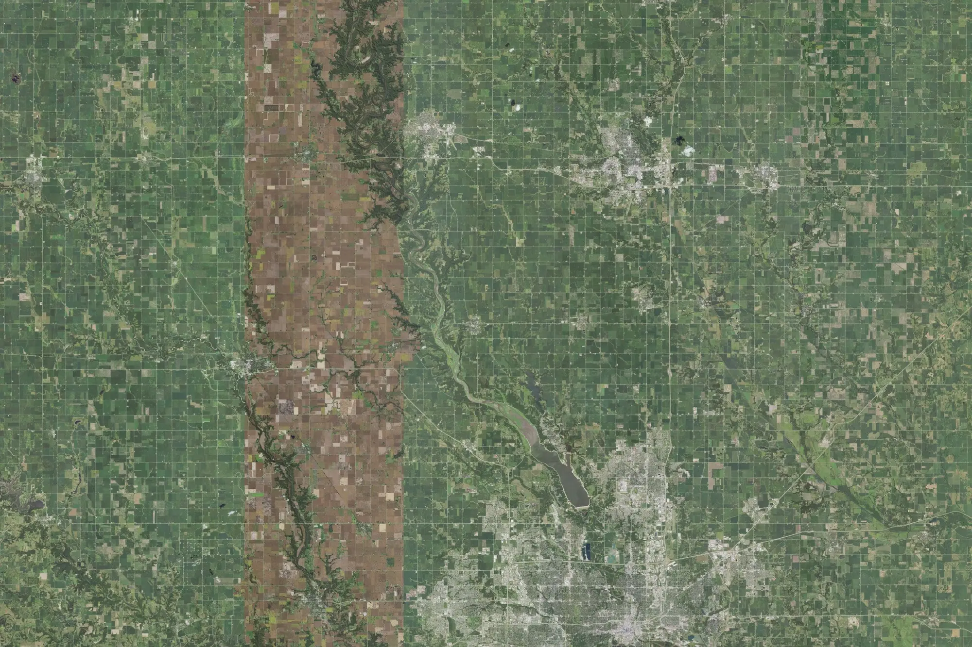 Aerial view of Saylorville Recreation Area