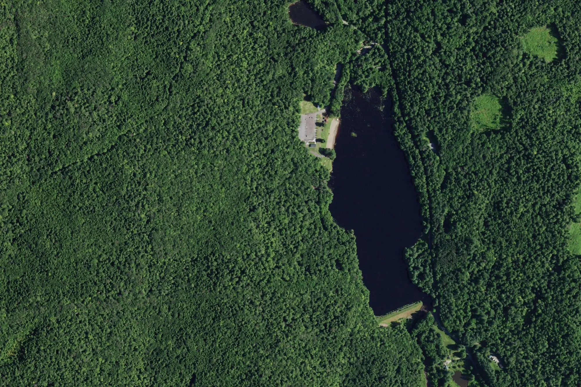 Aerial view of Cherry Plain State Park