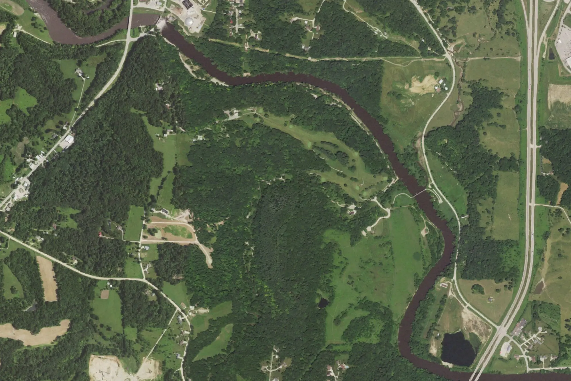 Aerial view of Wapsipinicon State Park