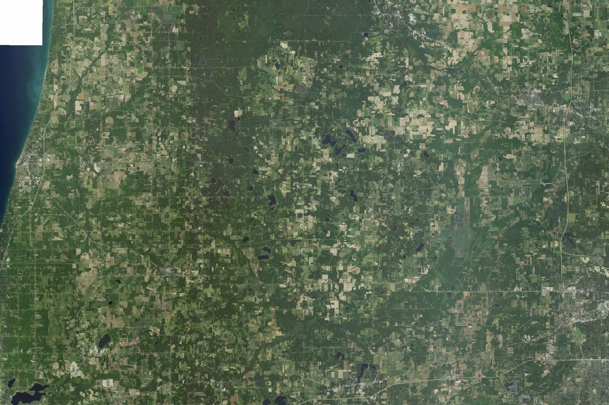 Aerial view of Kal-Haven Trail Sesq. State Park