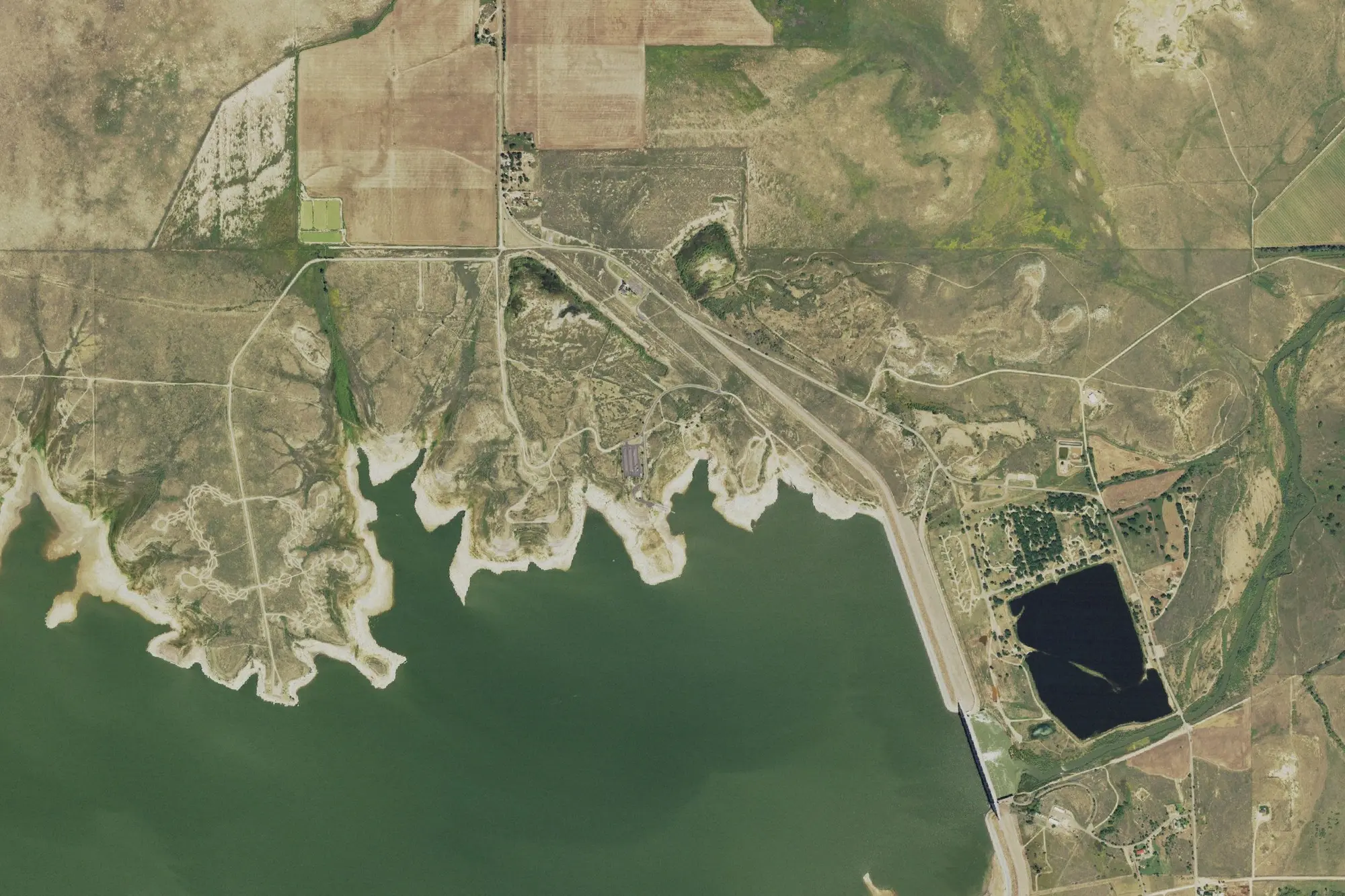 Aerial view of John Martin Reservoir State Park