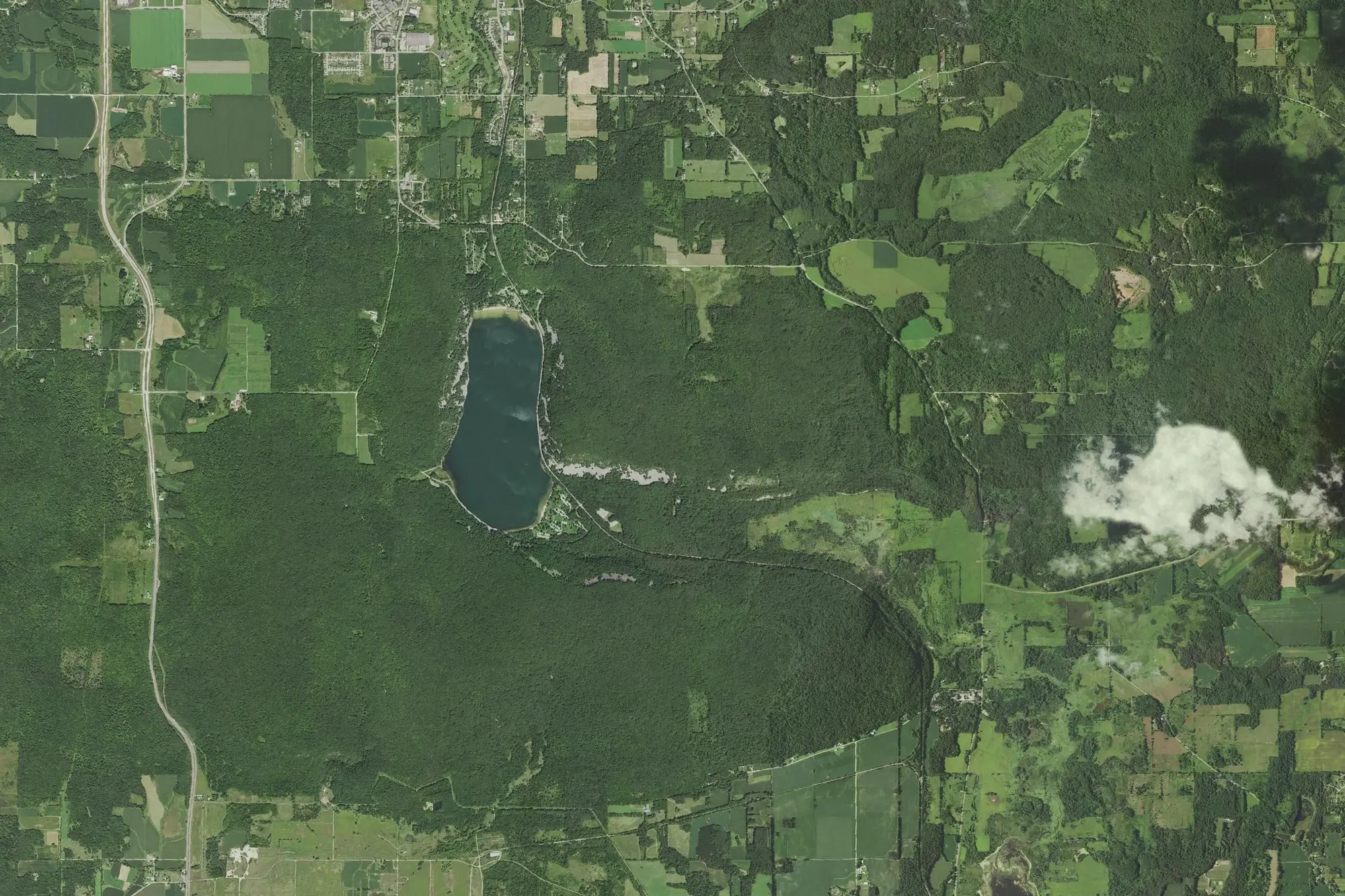 Aerial view of Devils Lake State Park-Iansr