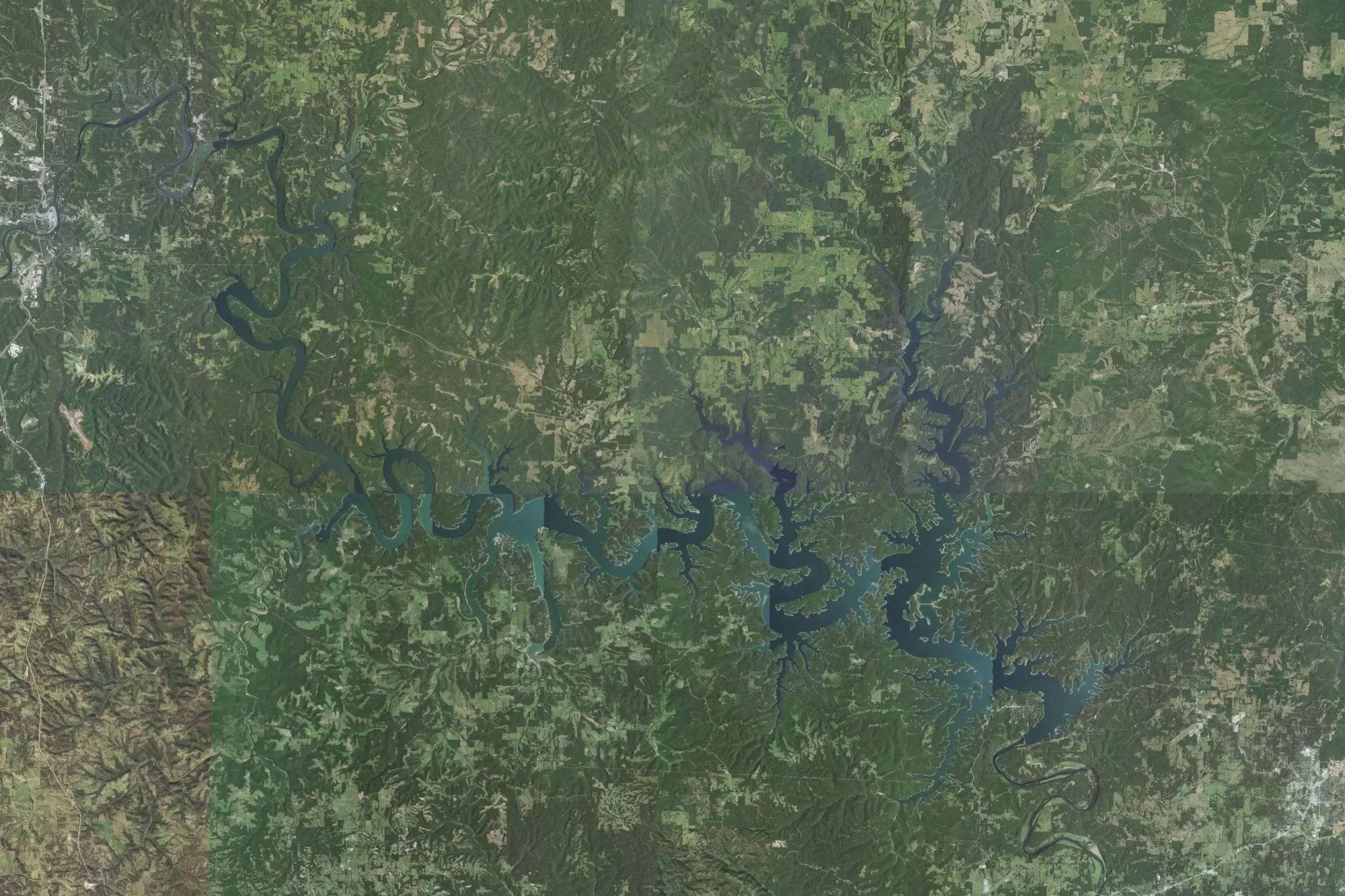 Aerial view of Bull Shoals Recreation Area