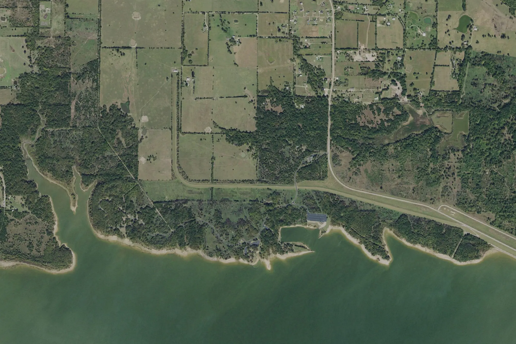 Aerial view of Cooper Lake State Park - Doctors Creek Unit