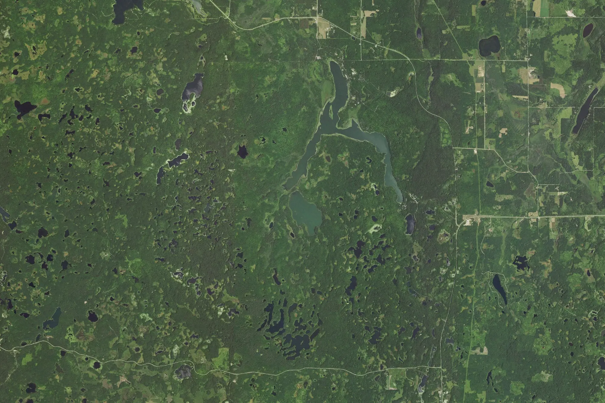 Aerial view of Itasca State Park