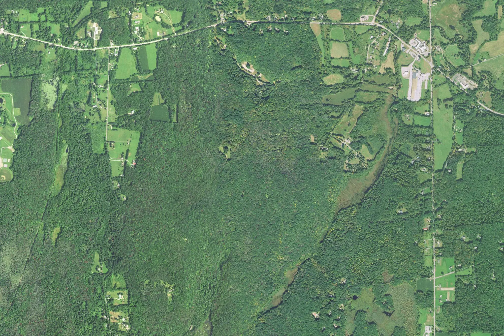 Aerial view of Mashamoquet Brook State Park
