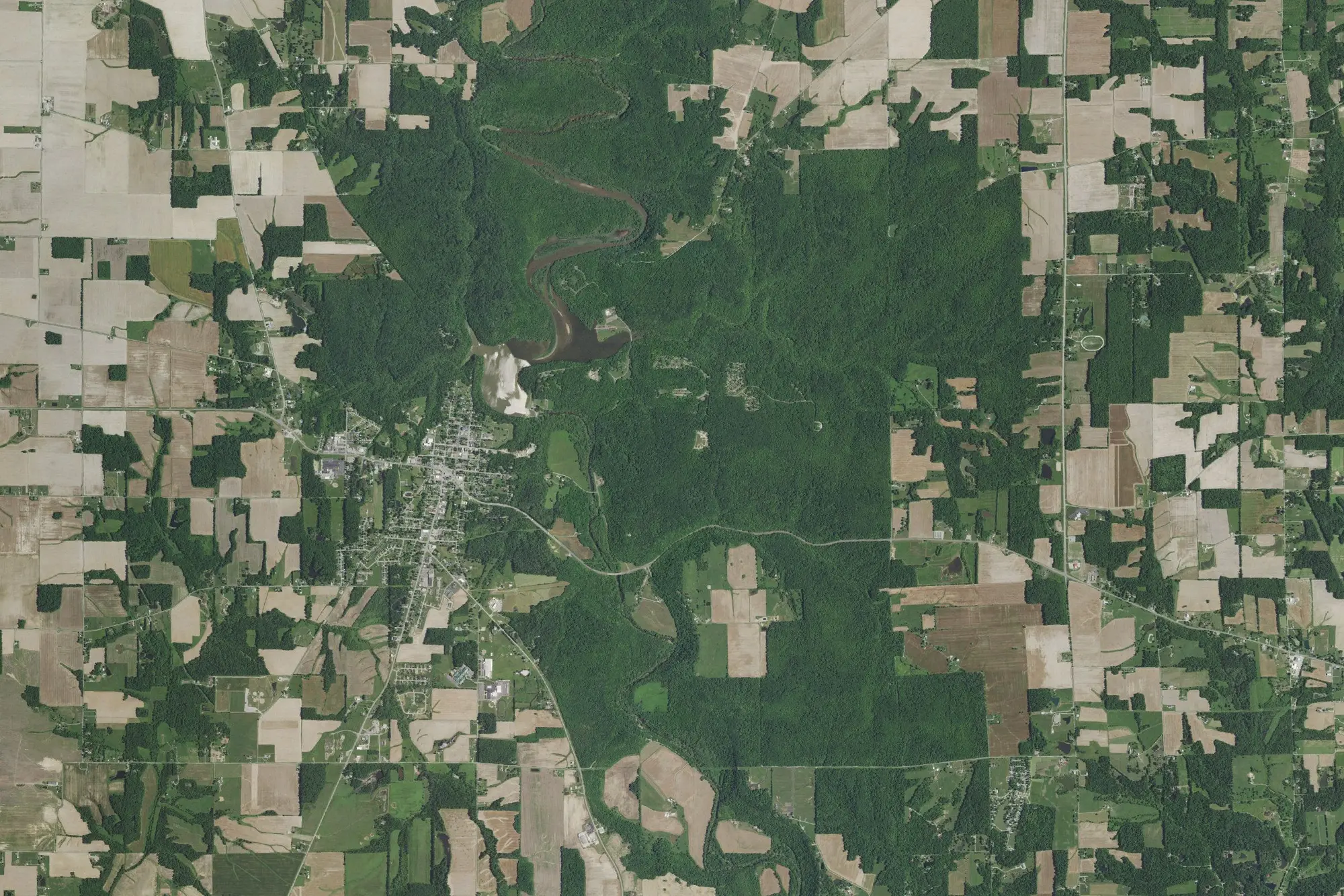 Aerial view of Versailles State Park