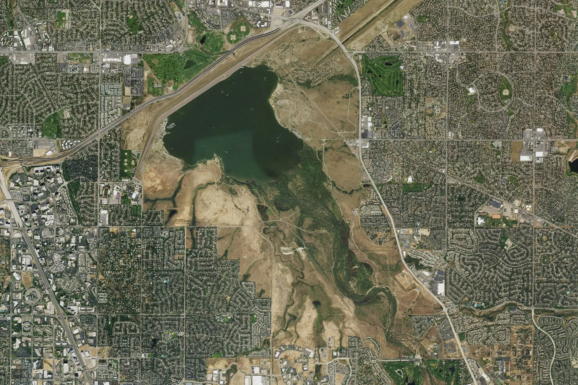 Aerial view of Cherry Creek State Park