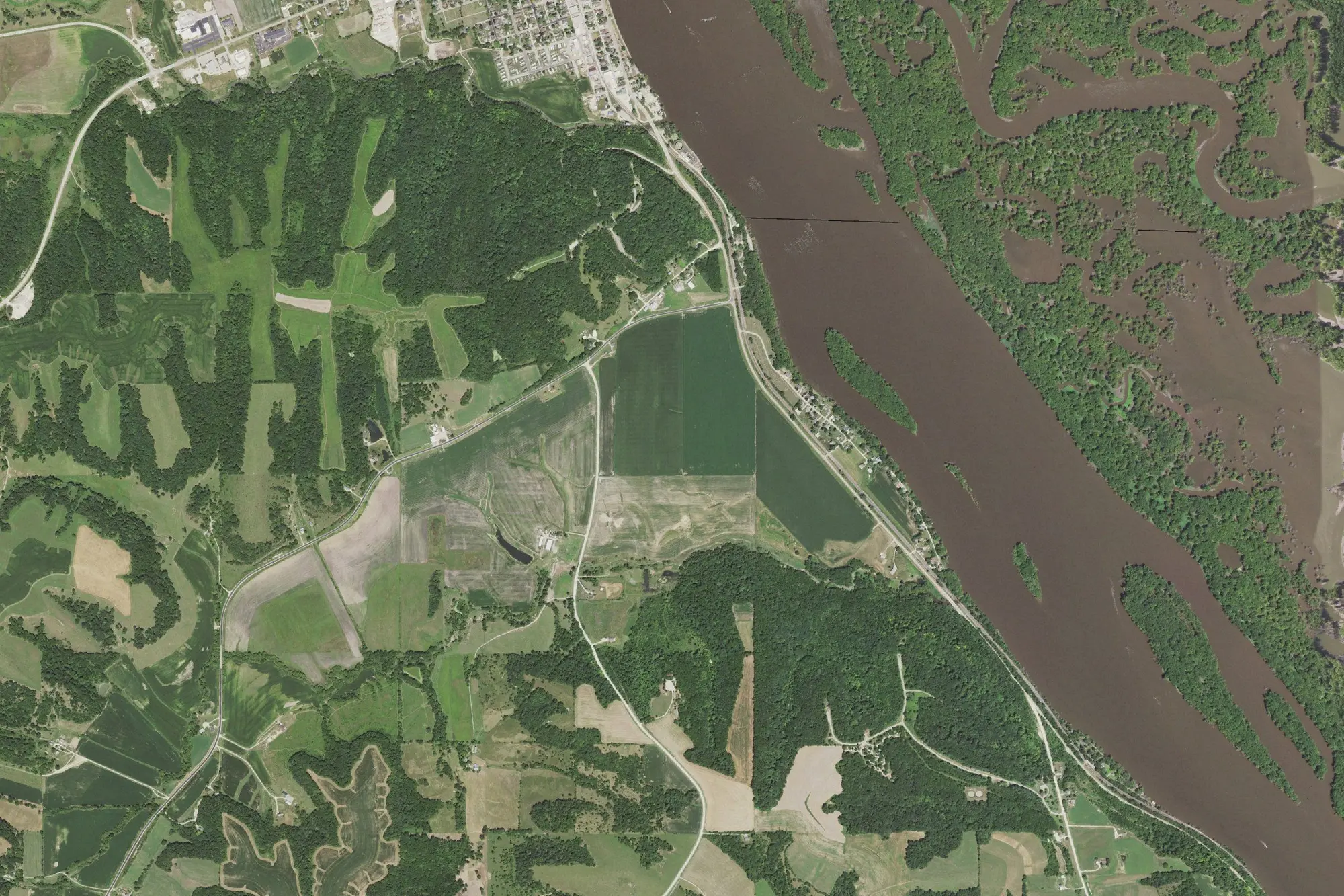 Aerial view of Bellevue State Park