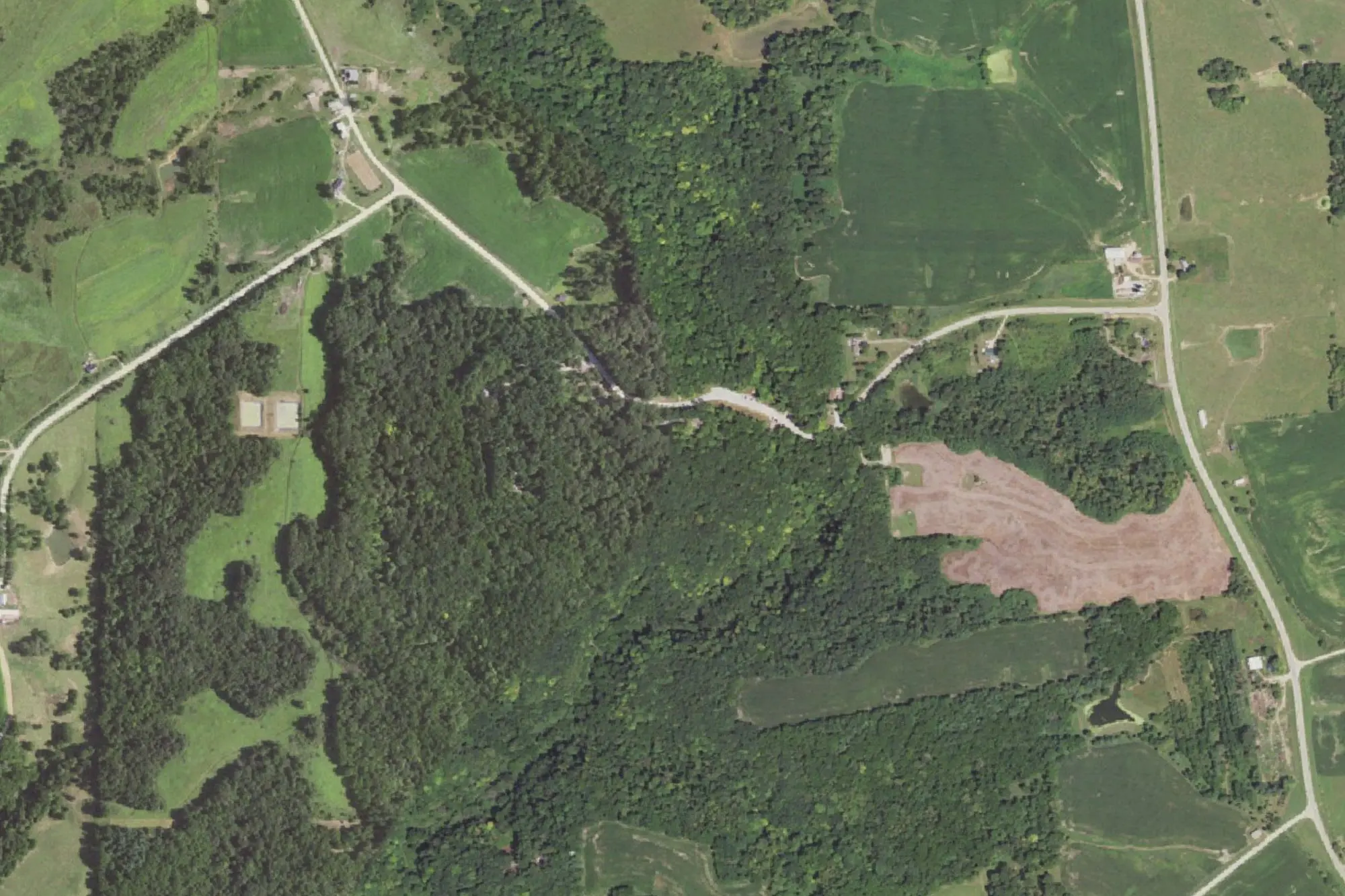 Aerial view of Maquoketa Caves State Park