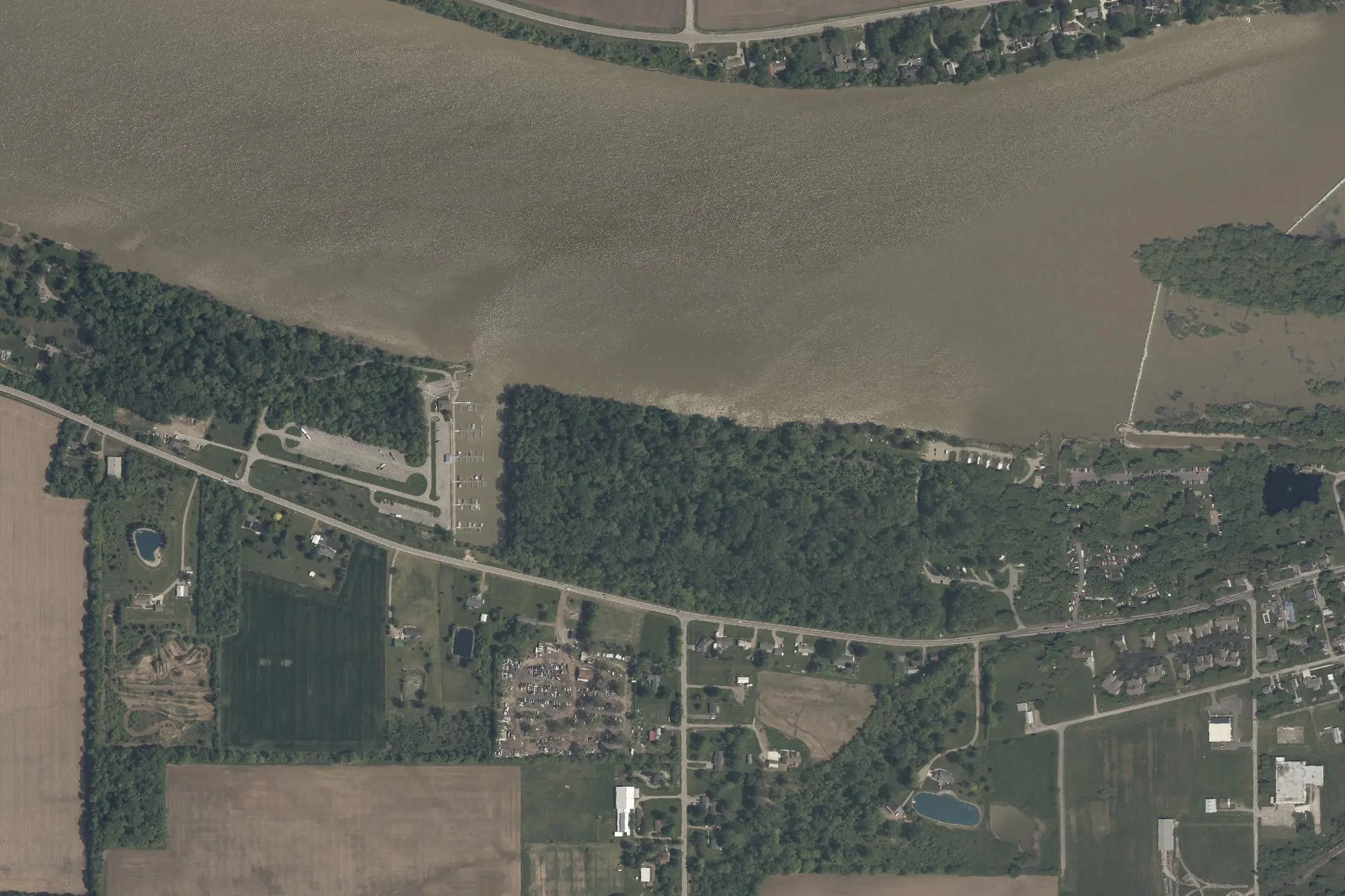 Aerial view of Mary Jane Thurston State Park