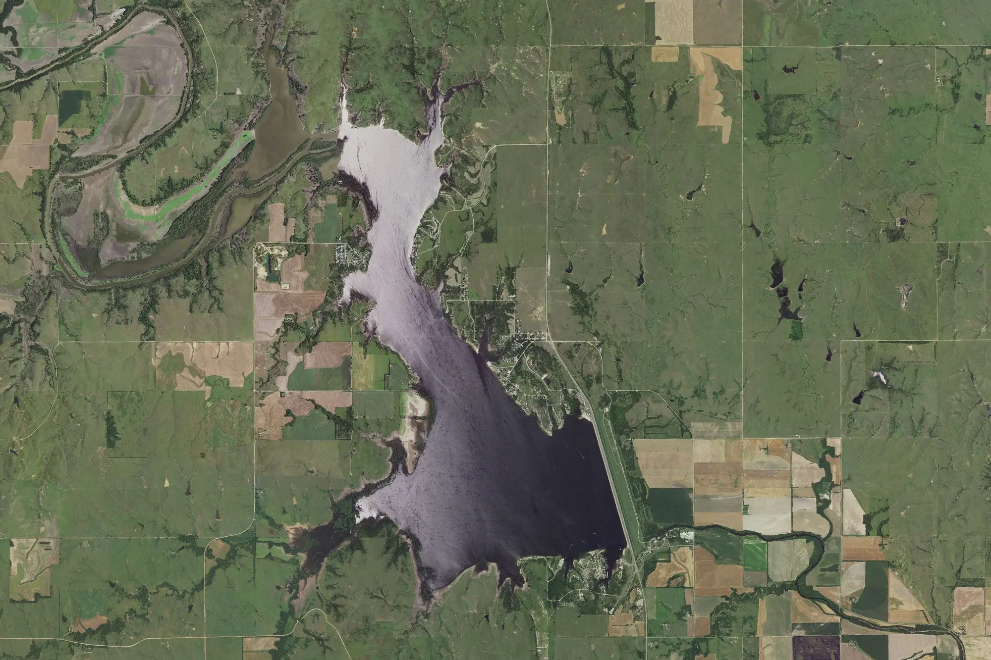 Aerial view of Kanopolis State Park