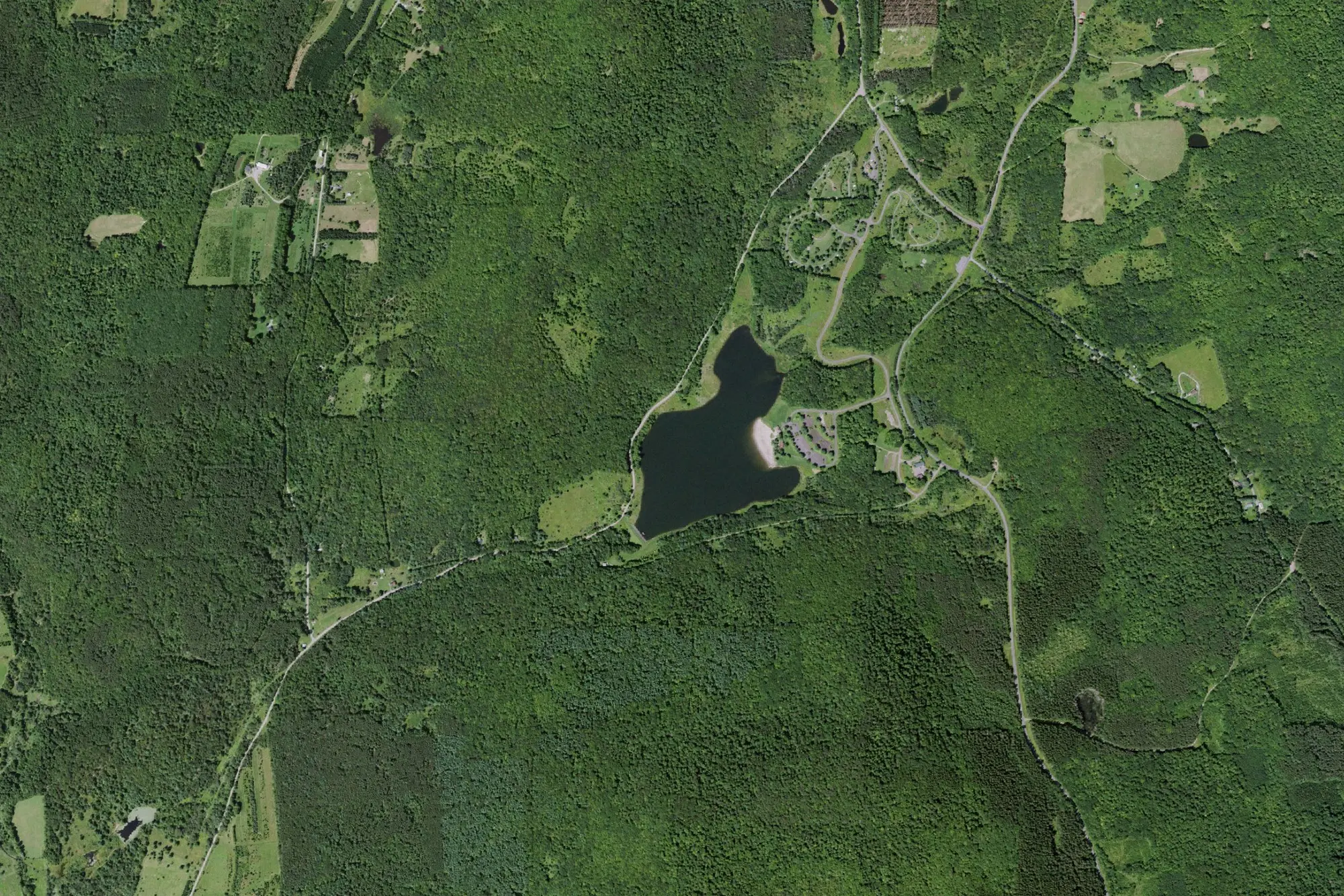Aerial view of Oquaga Creek State Park