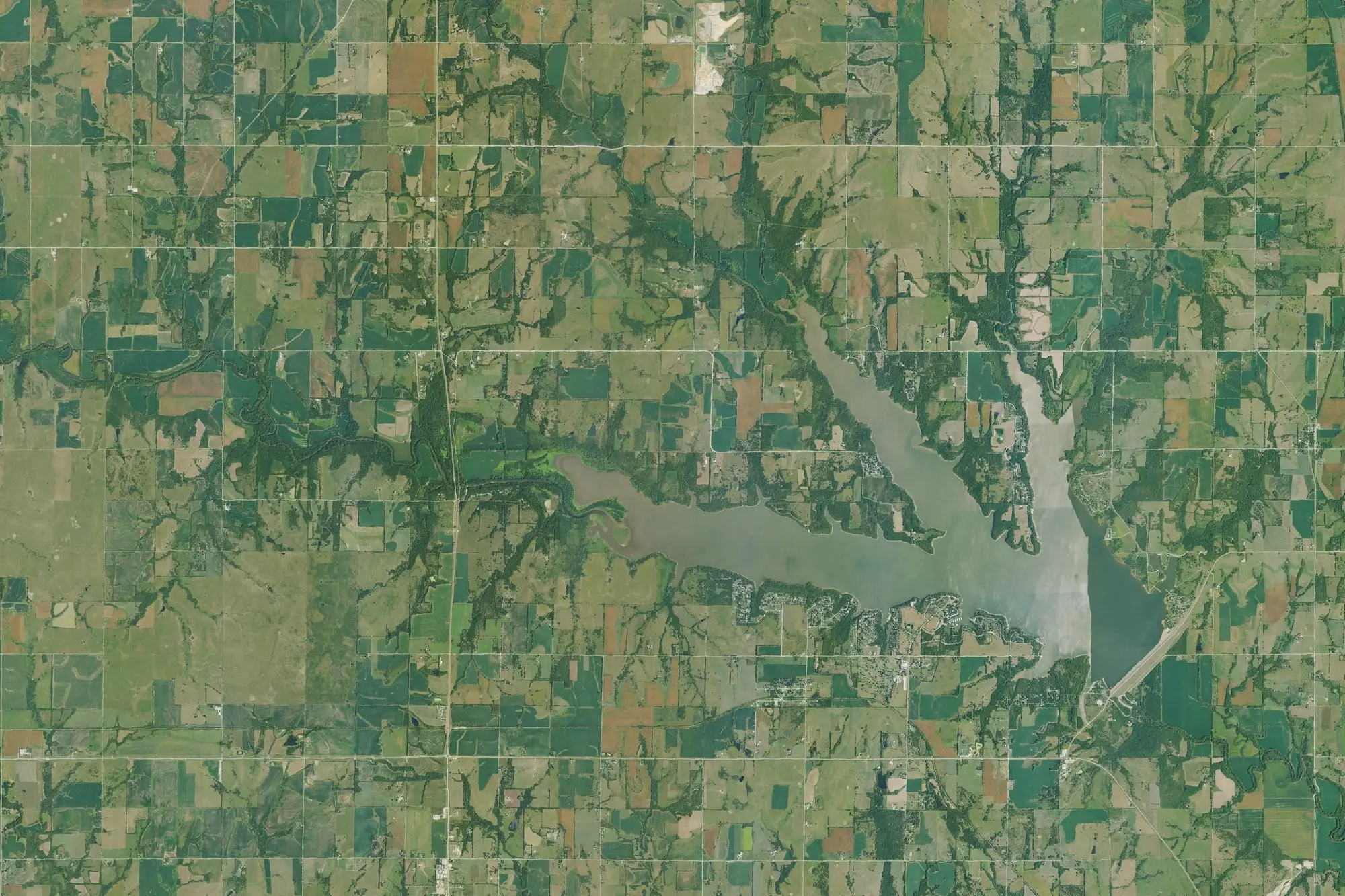 Aerial view of Pomona Recreation Area