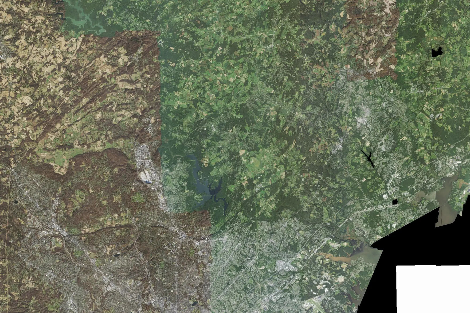 Aerial view of Gunpowder Falls Sp