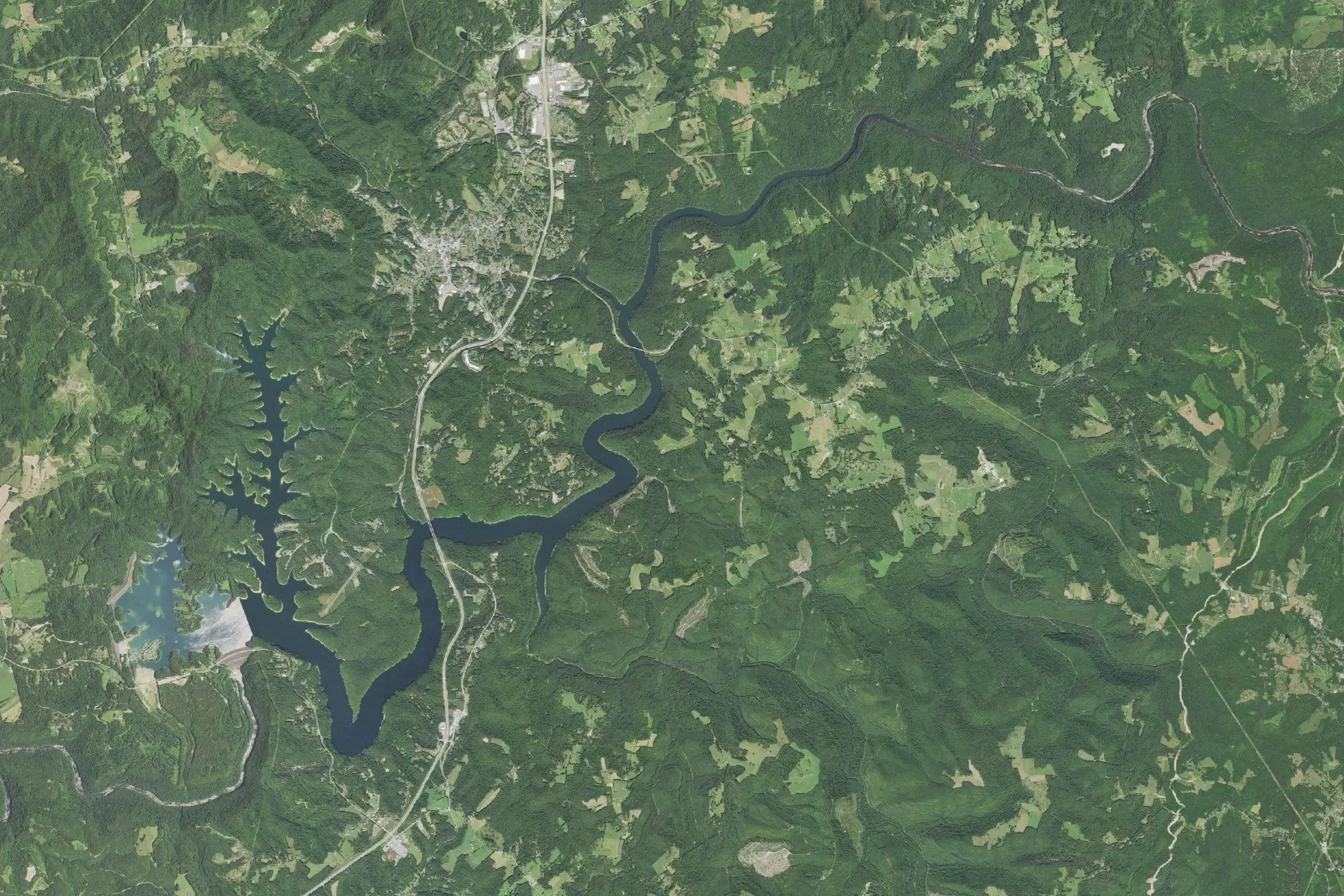 Aerial view of Summersville Recreation Area