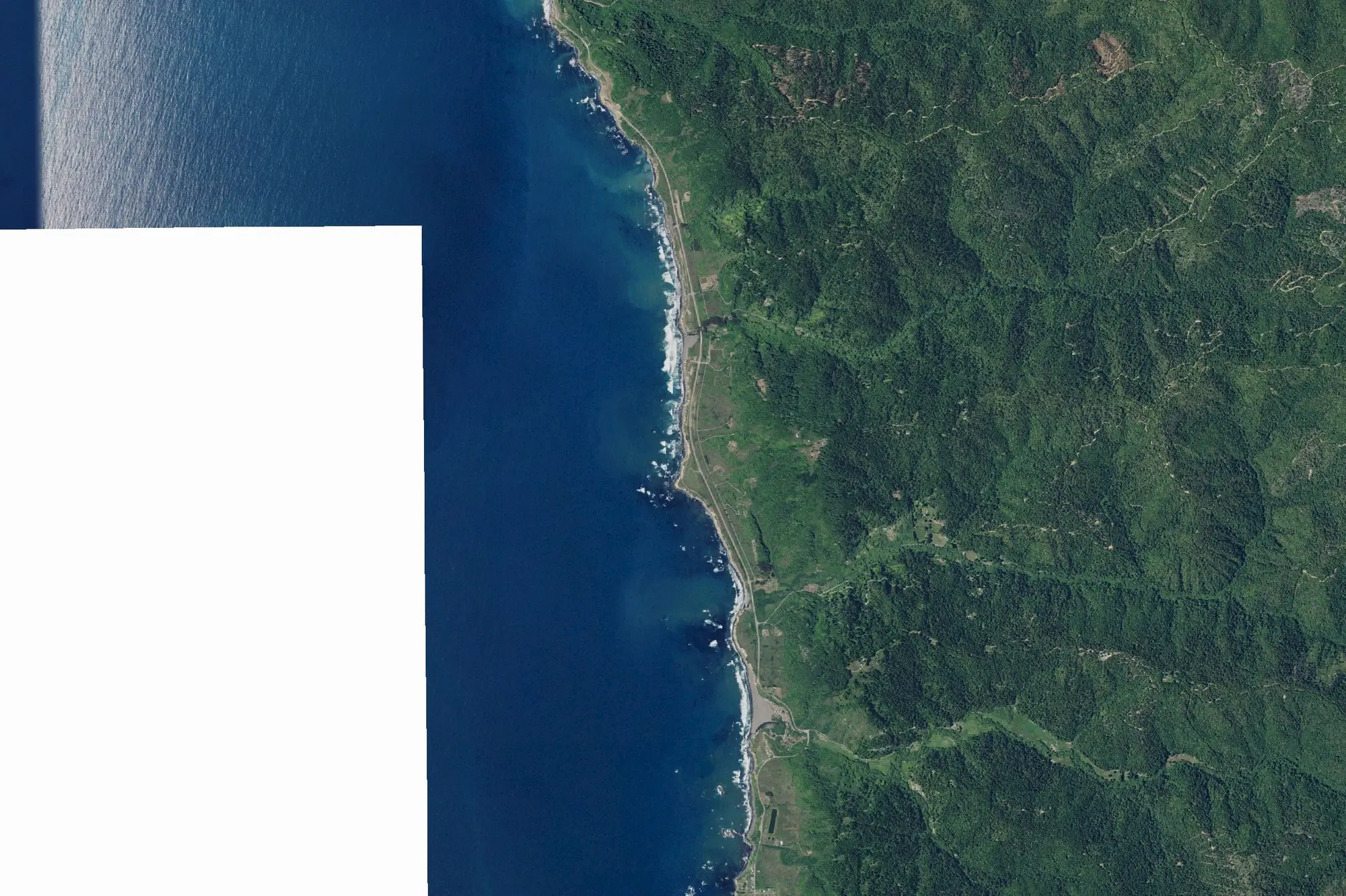 Aerial view of Westport-Union Landing State Beach