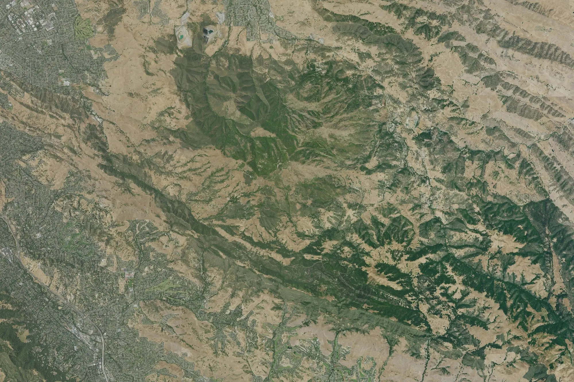 Aerial view of Mount Diablo State Park