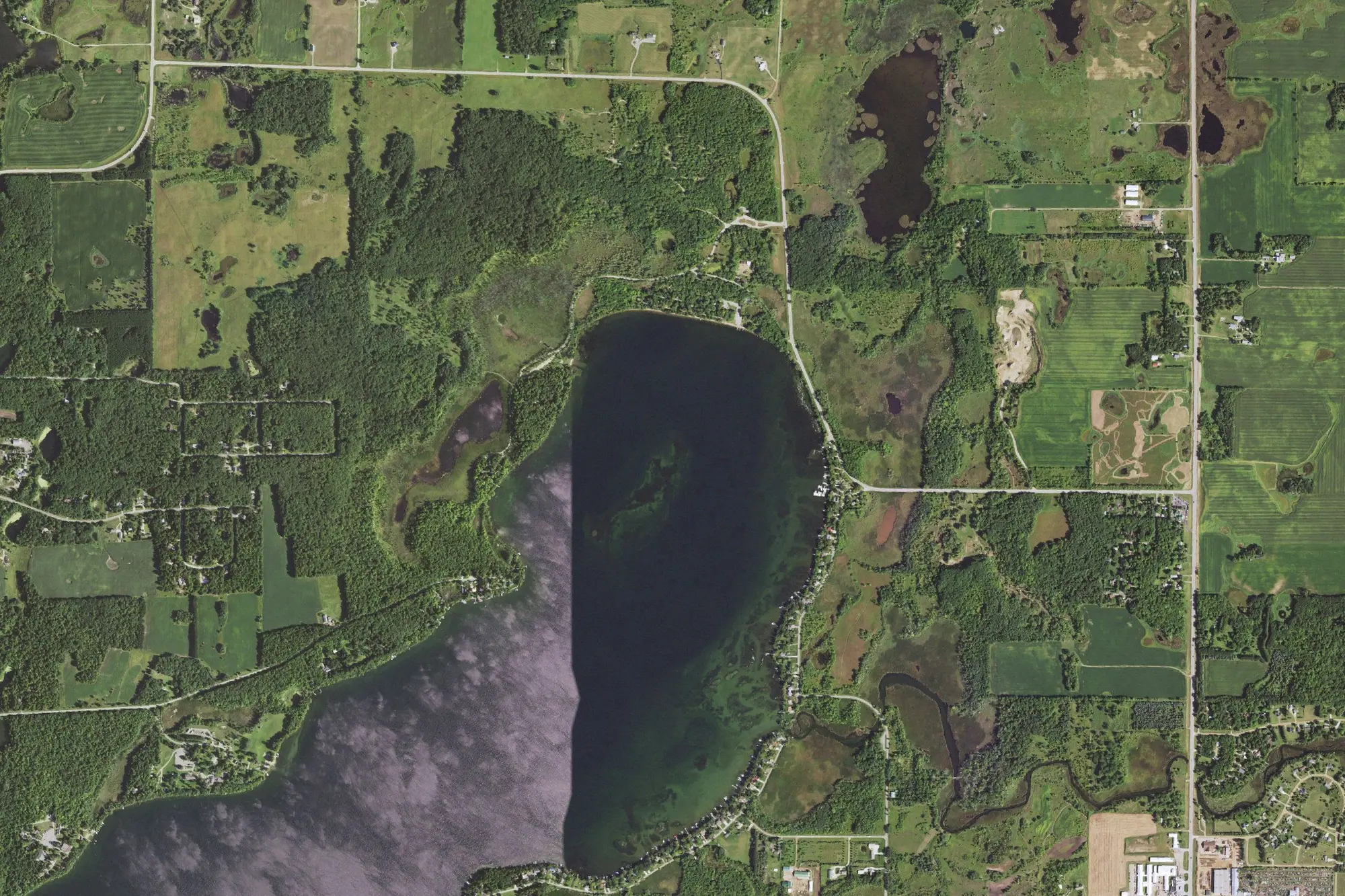 Aerial view of Lake Carlos State Park