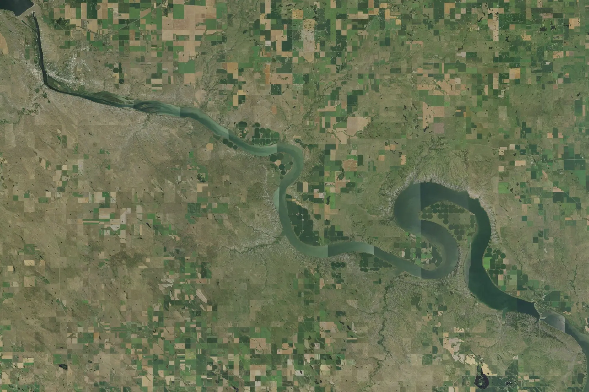 Aerial view of Sharpe Recreation Area