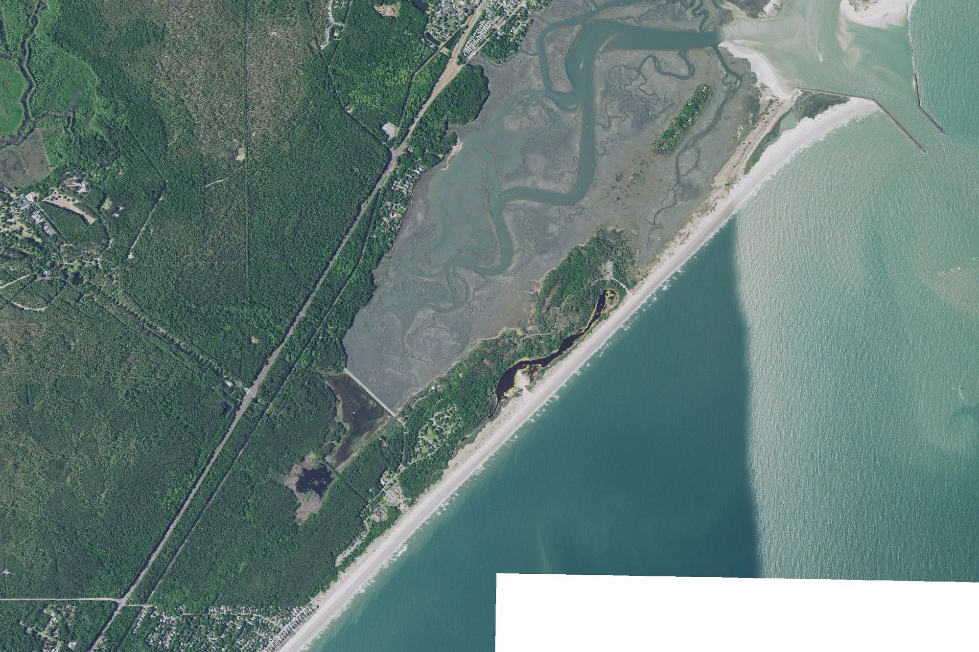 Aerial view of Huntington Beach State Park