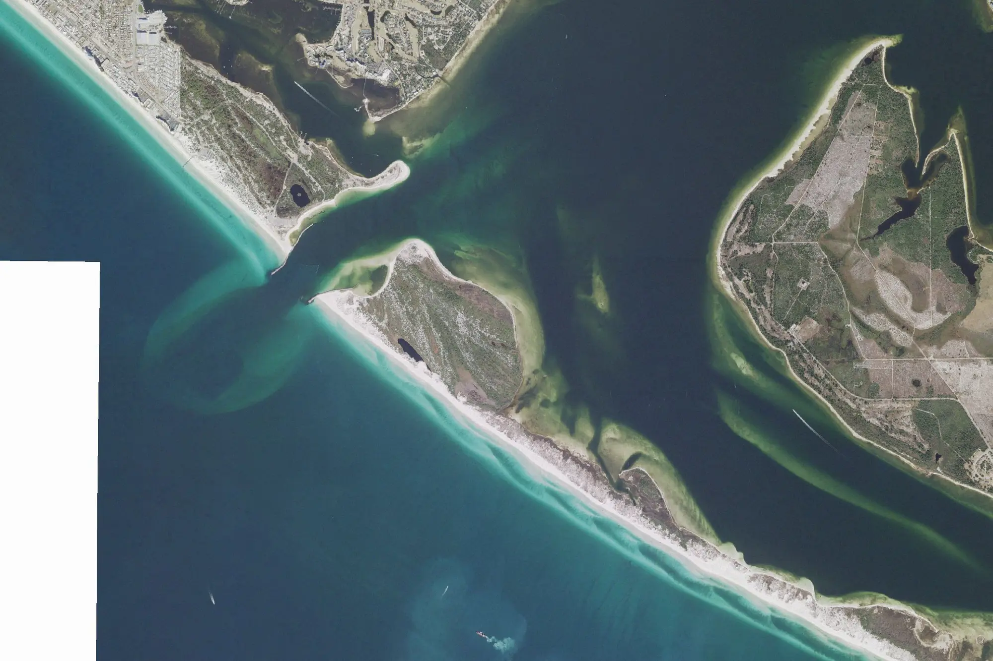 Aerial view of St. Andrews State Park