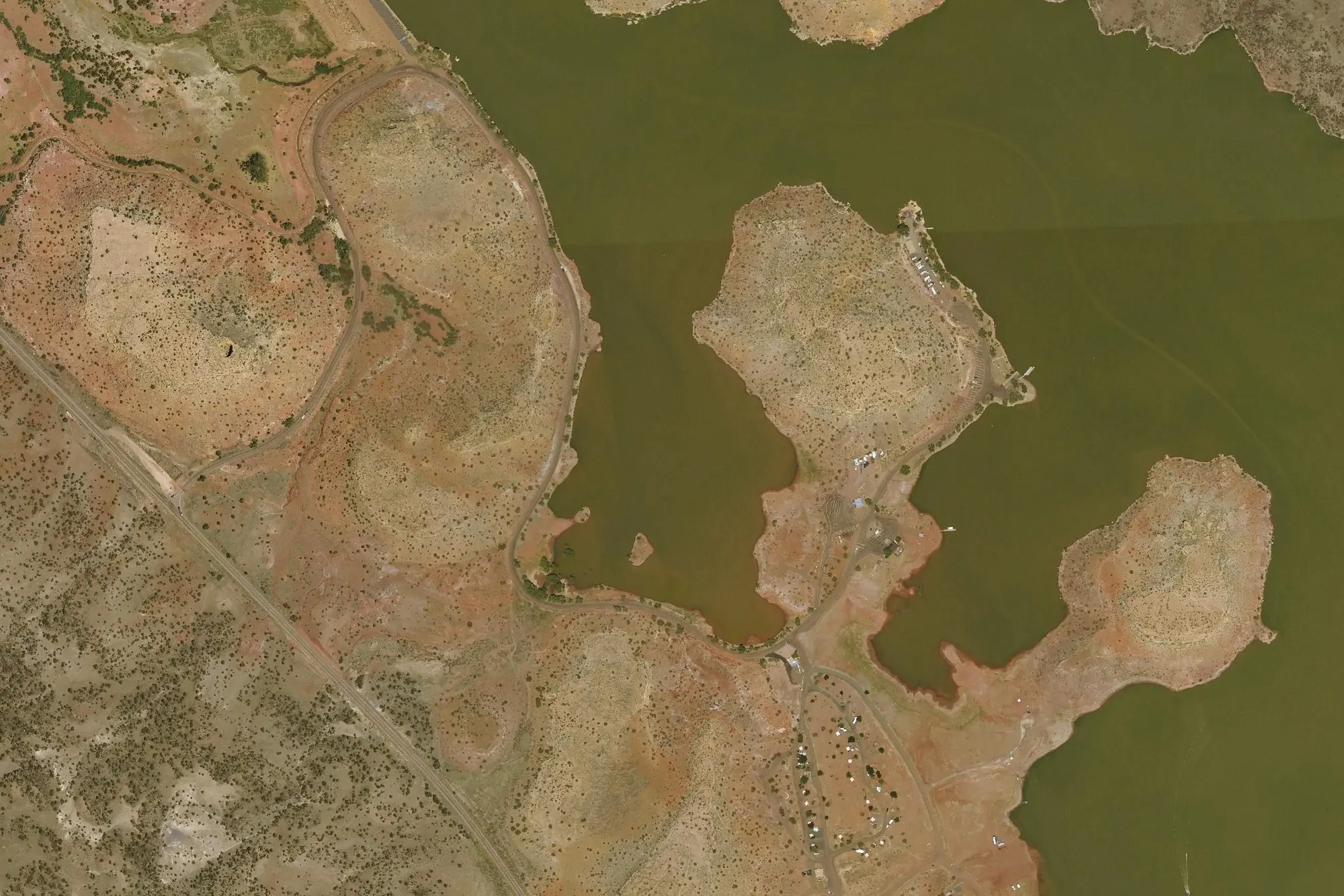 Aerial view of Lyman Lake State Park