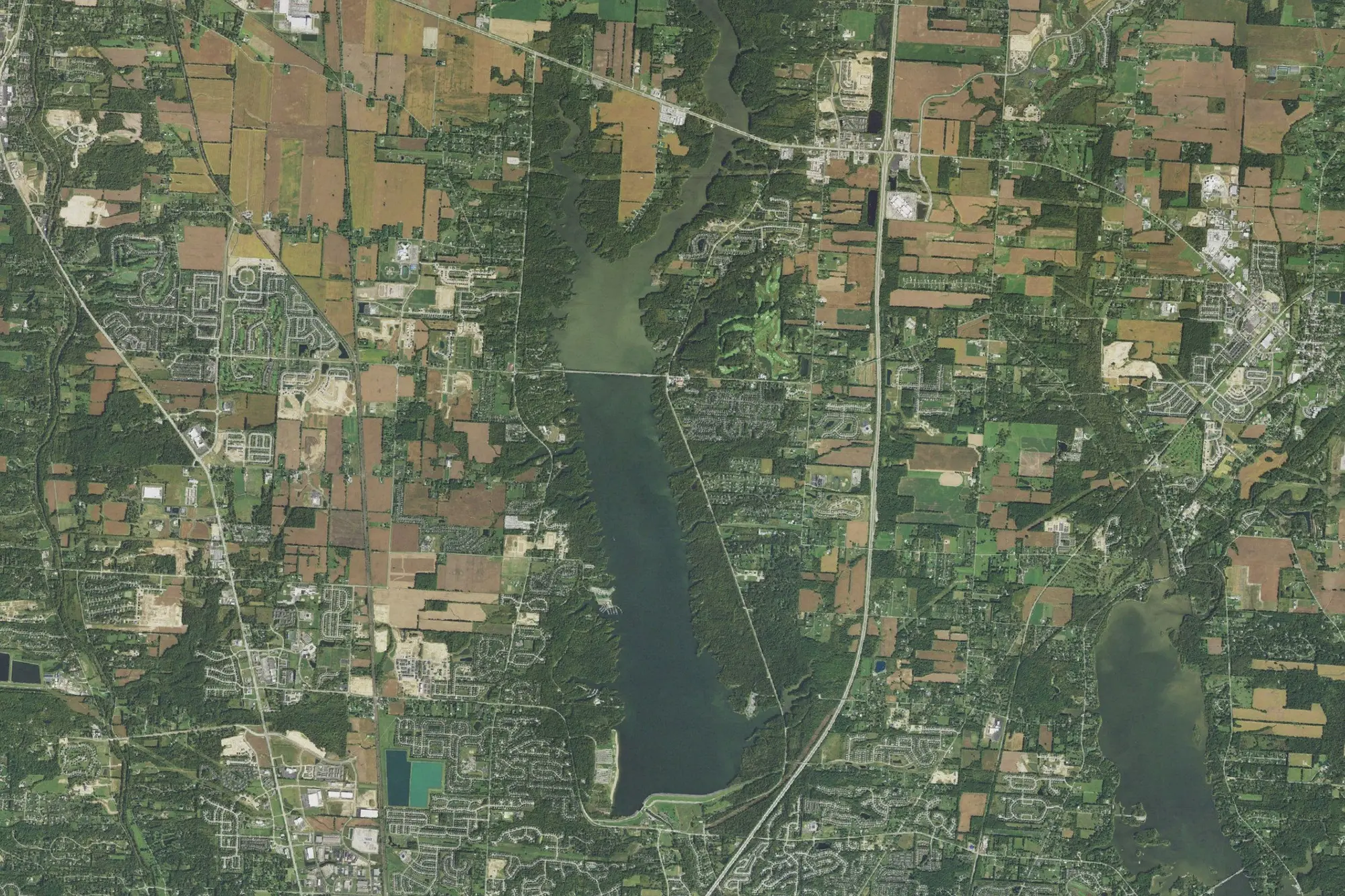 Aerial view of Alum Creek State Park