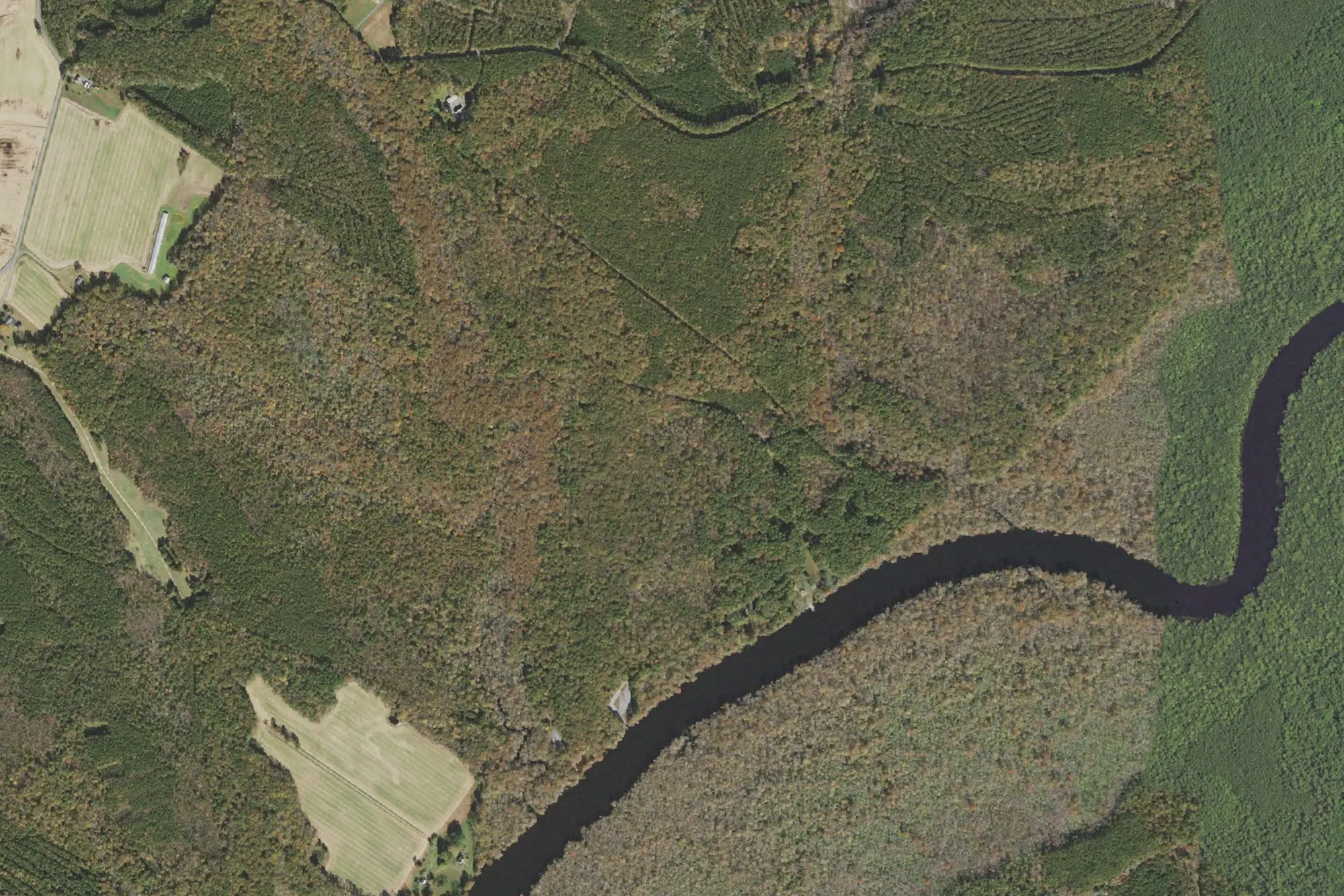 Aerial view of Milburn Landing State Park