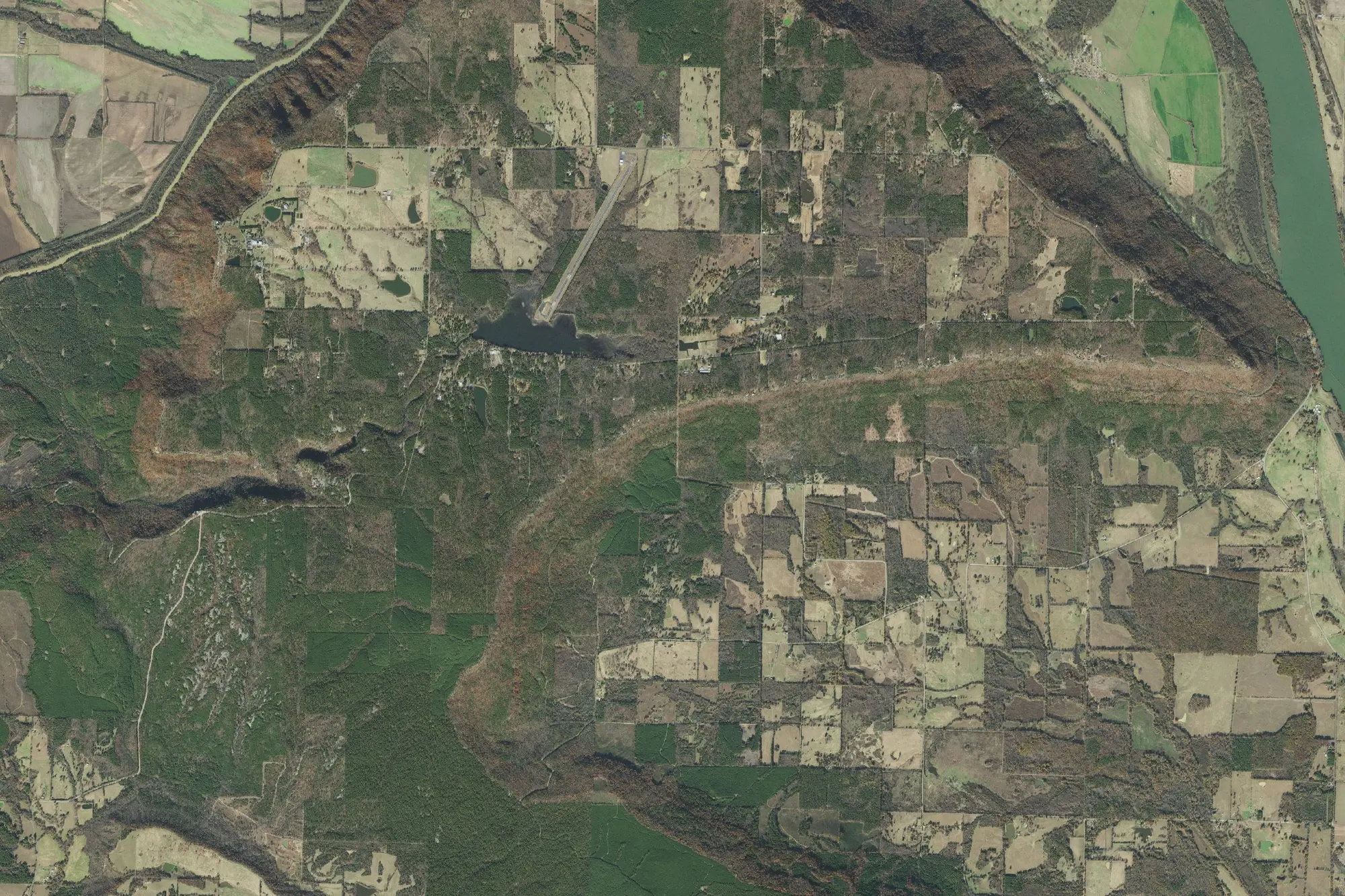 Aerial view of Petit Jean State Park