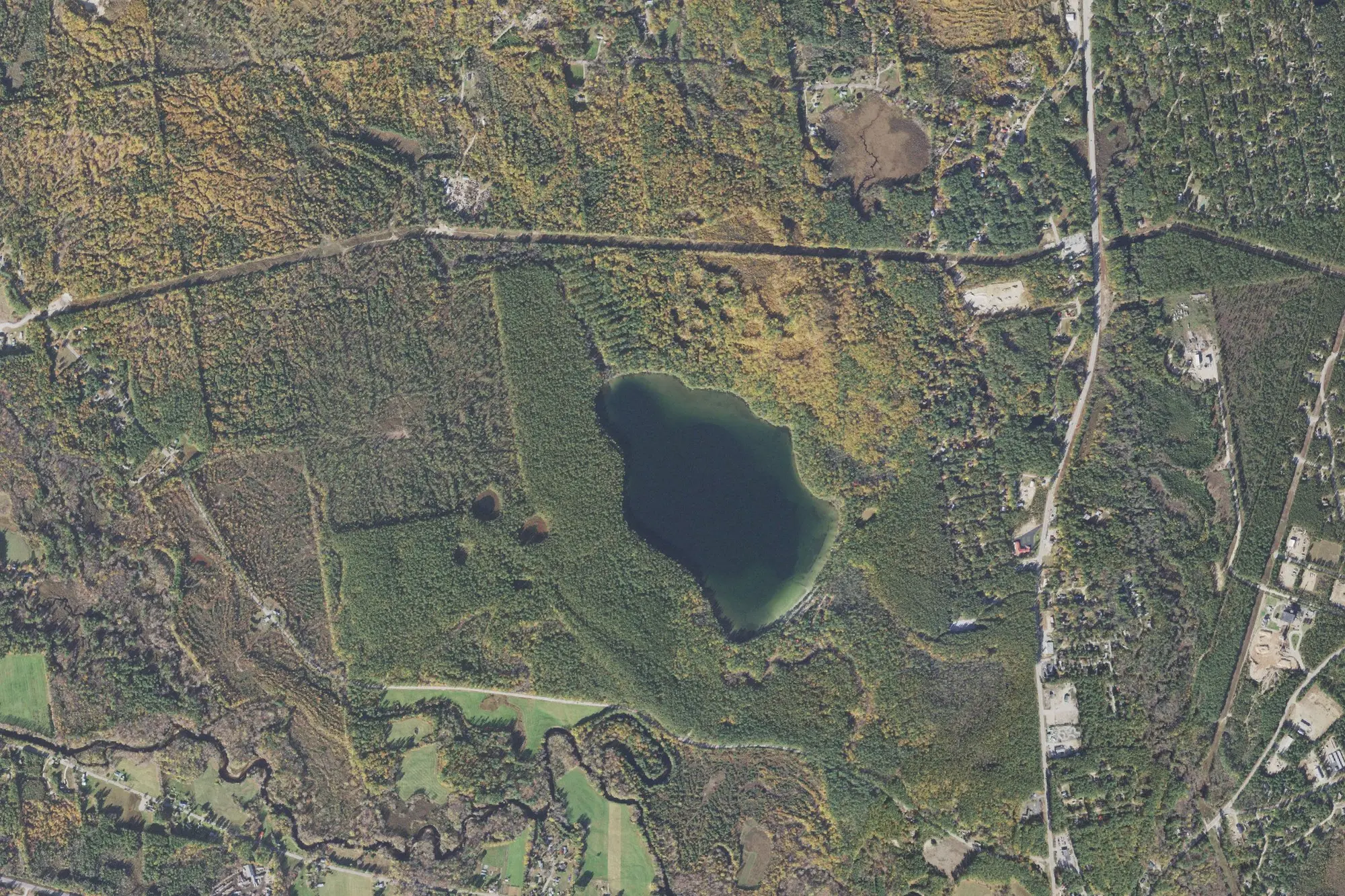 Aerial view of White Lake State Park