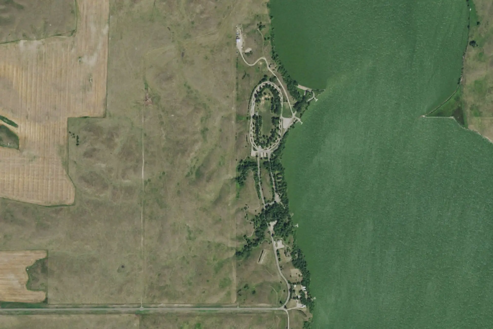Aerial view of Beaver Lake State Park