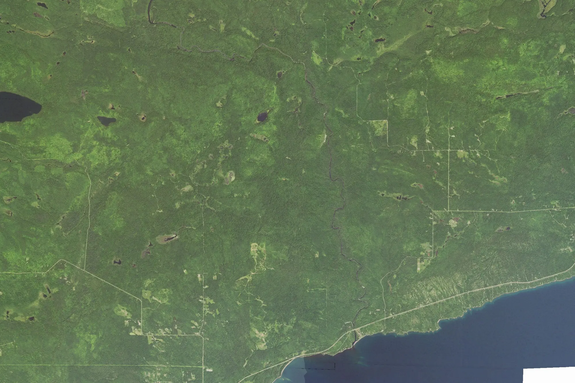 Aerial view of Judge C. R. Magney State Park