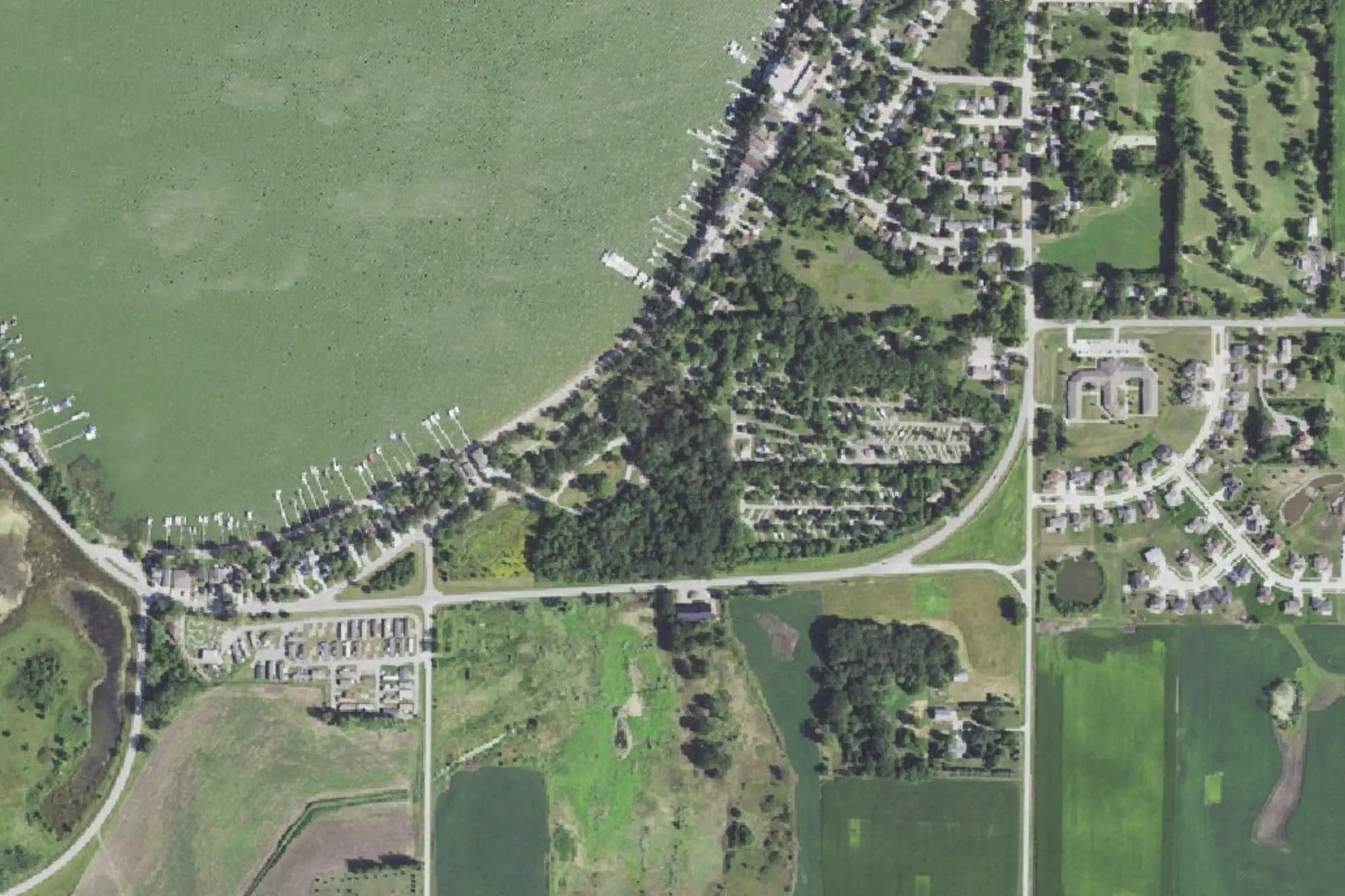 Aerial view of Clear Lake State Park