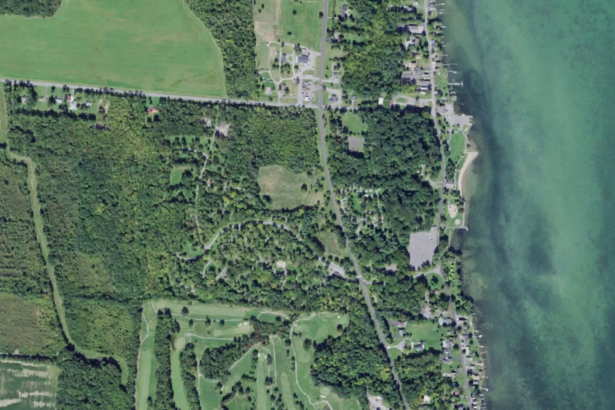 Aerial view of Cayuga Lake State Park