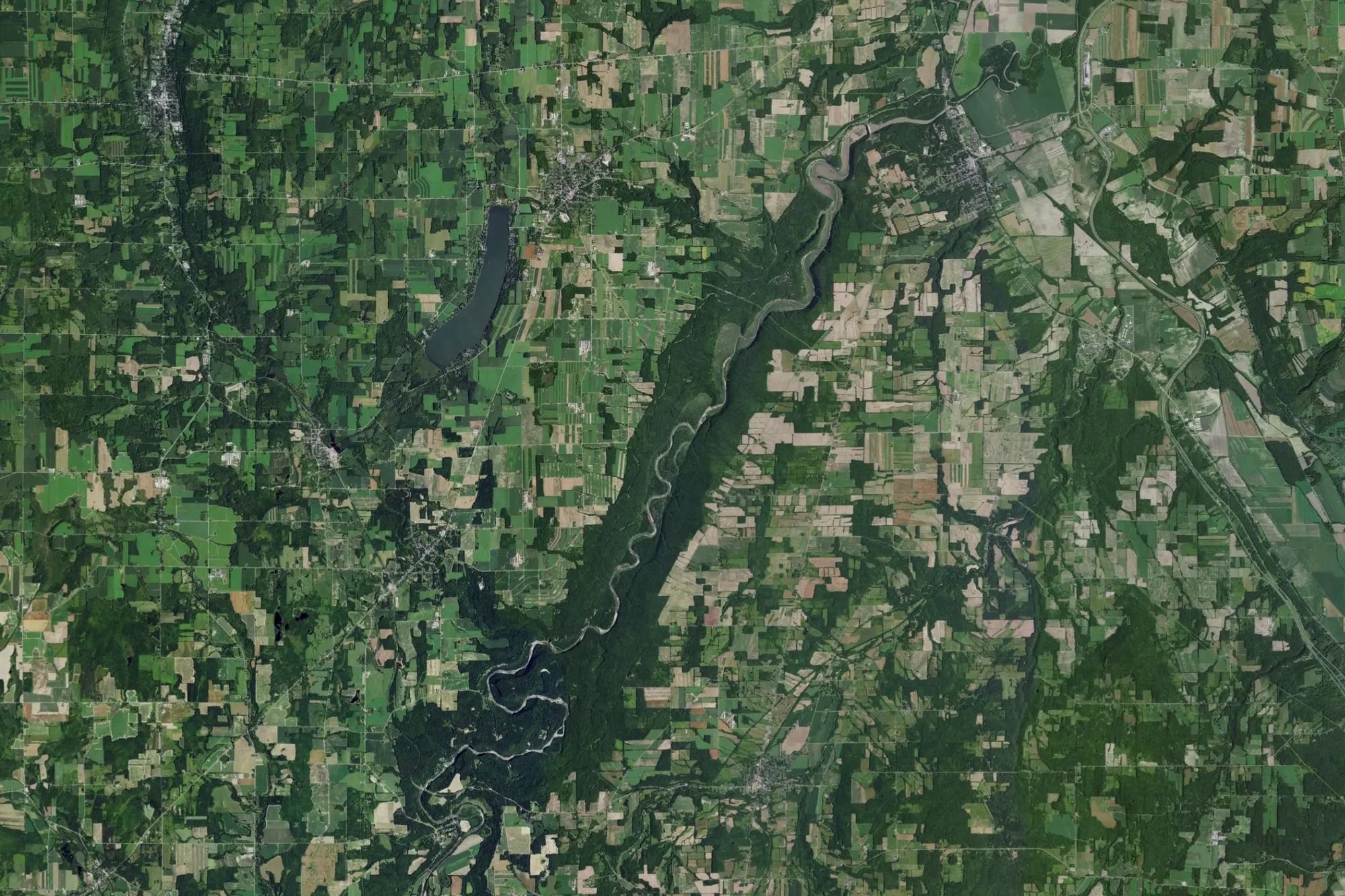 Aerial view of Letchworth State Park