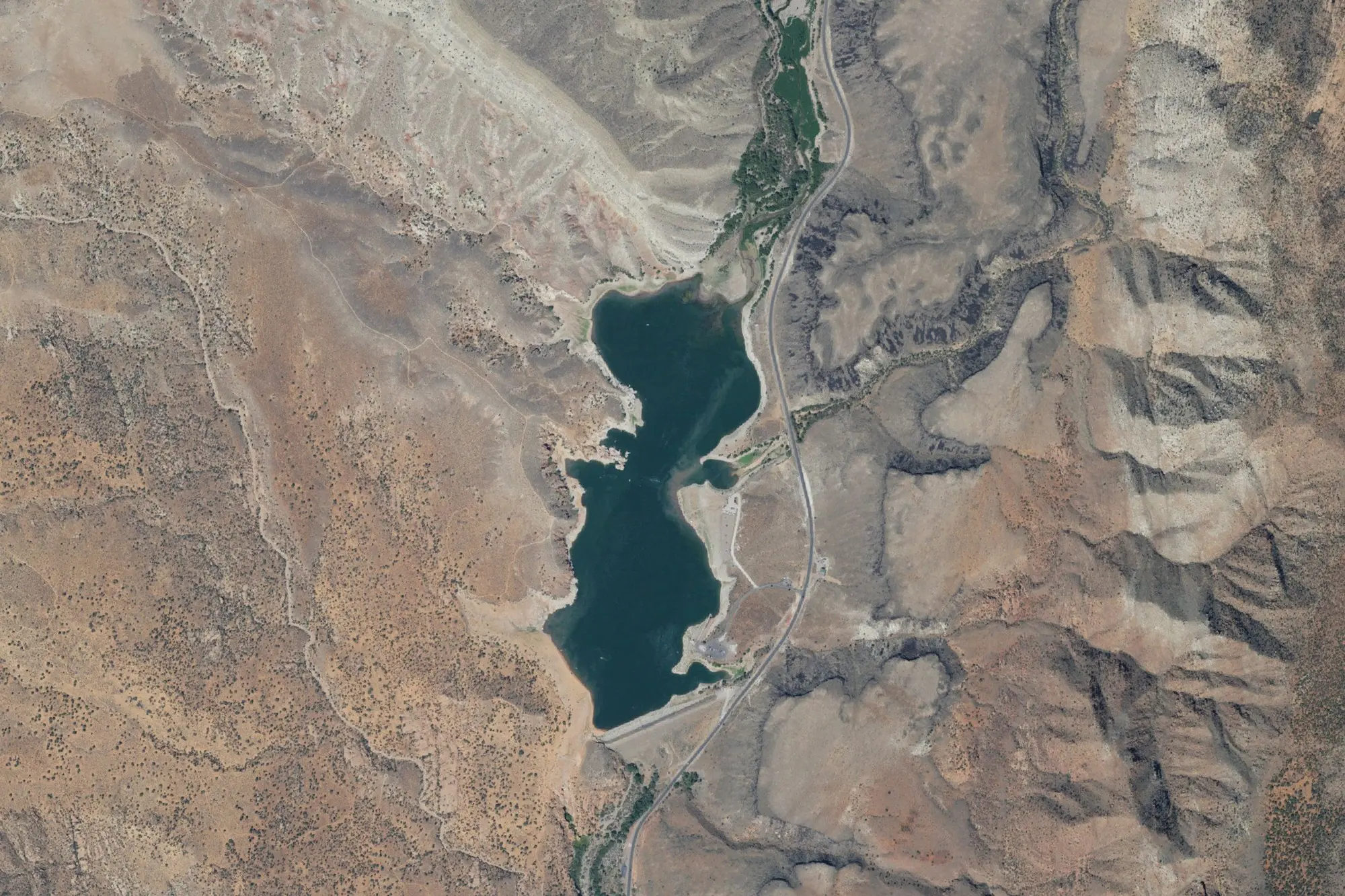 Aerial view of Gunlock State Park