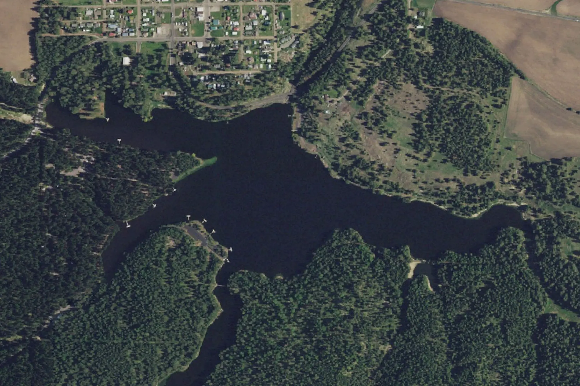 Aerial view of Winchester Lake State Park