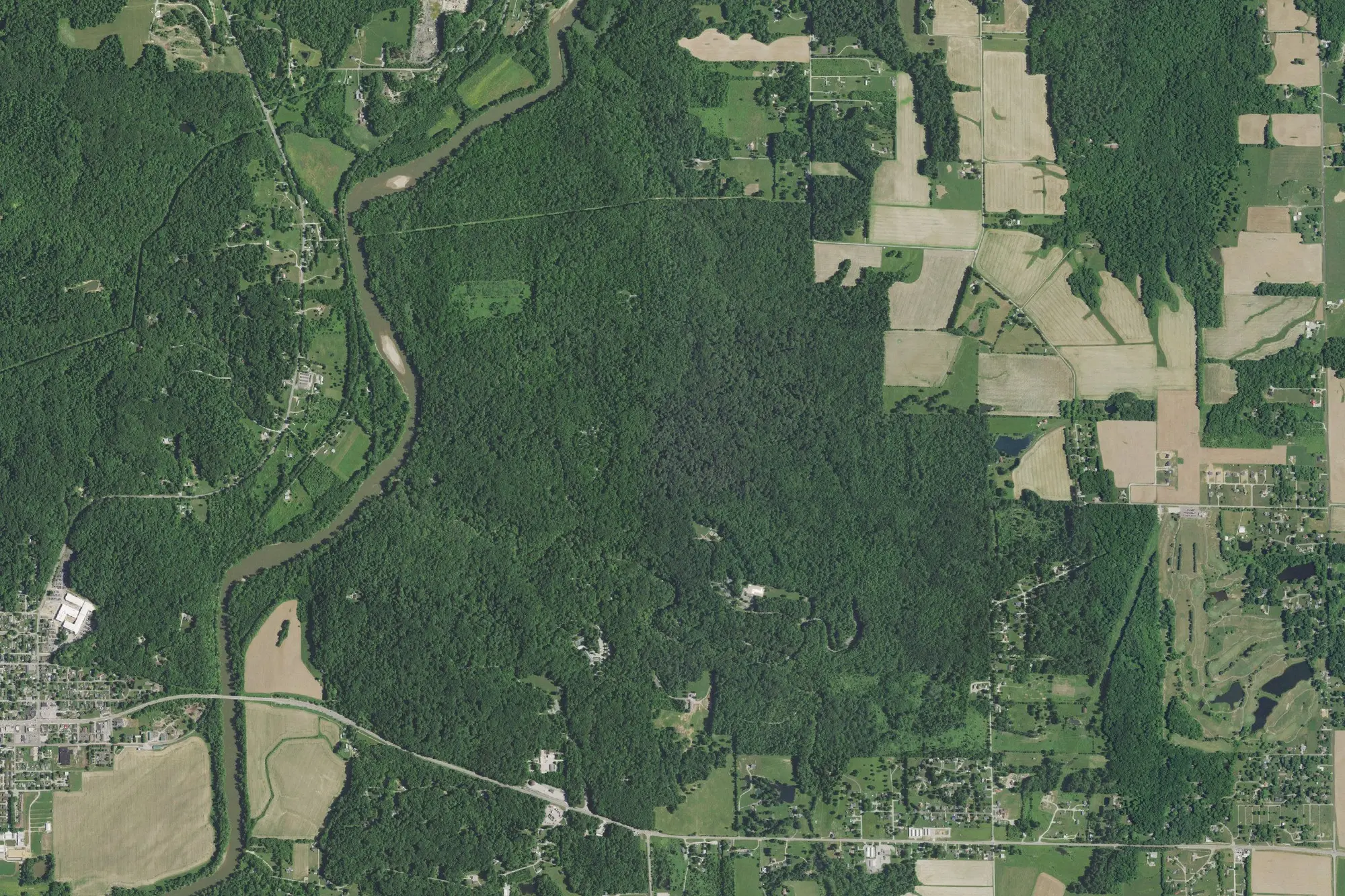 Aerial view of Mccormick's Creek State Park