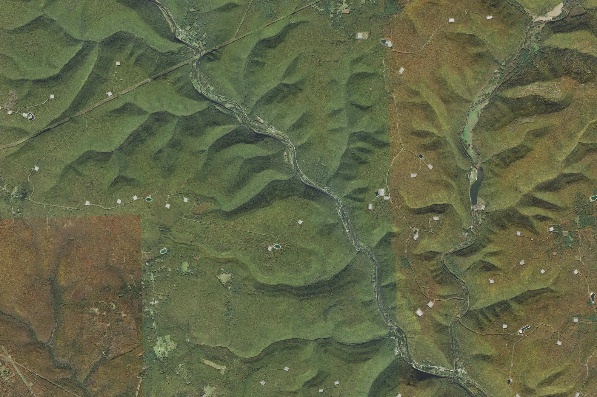 Aerial view of Little Pine State Park
