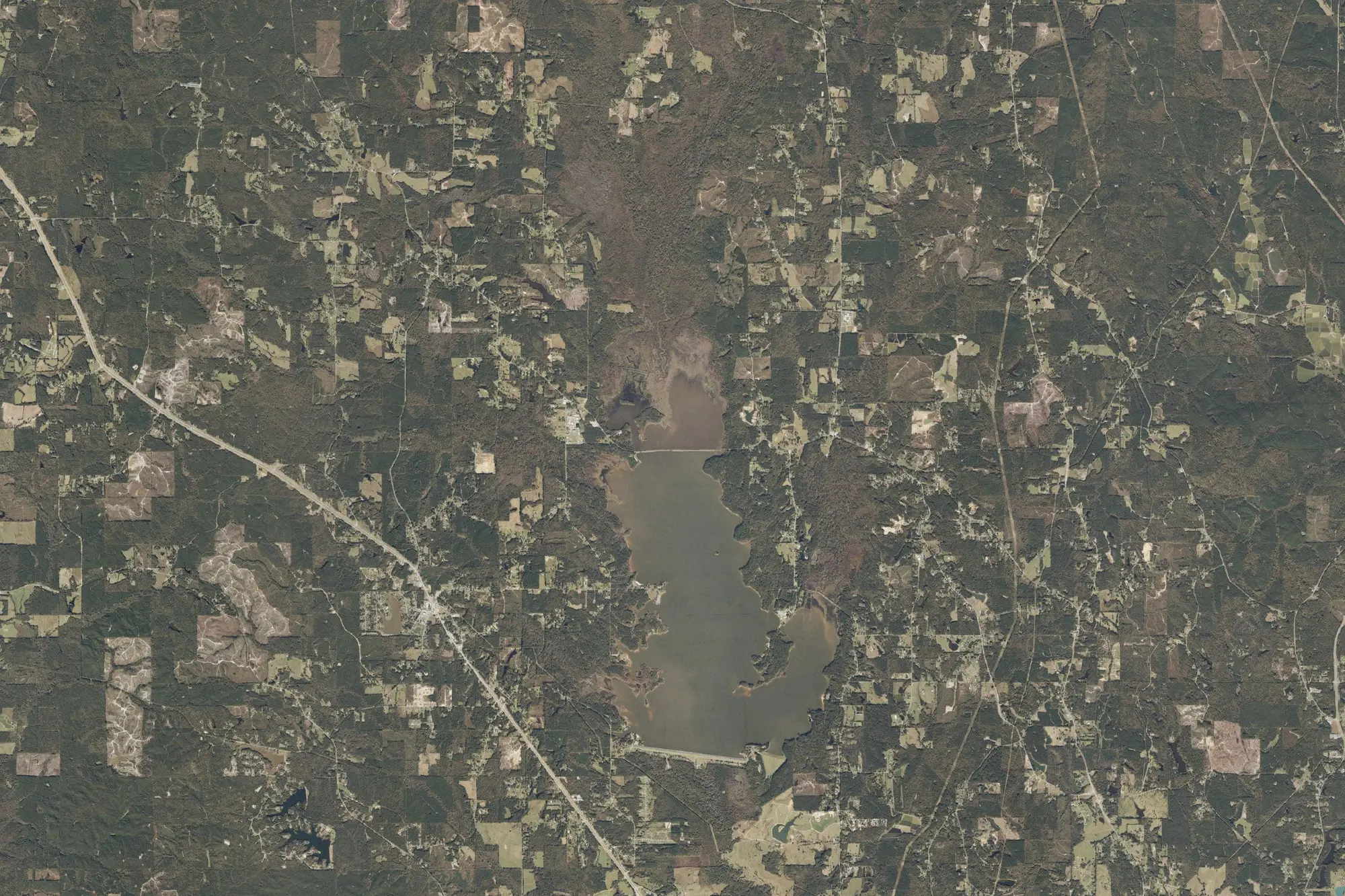 Aerial view of Okatibbee Recreation Area