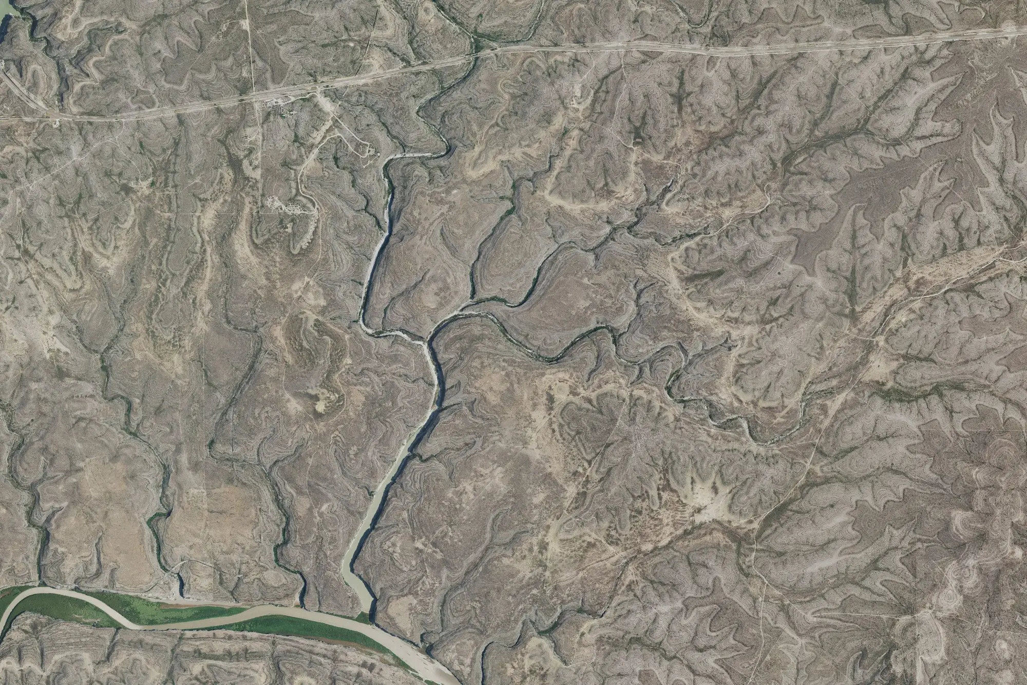 Aerial view of Seminole Canyon State Park