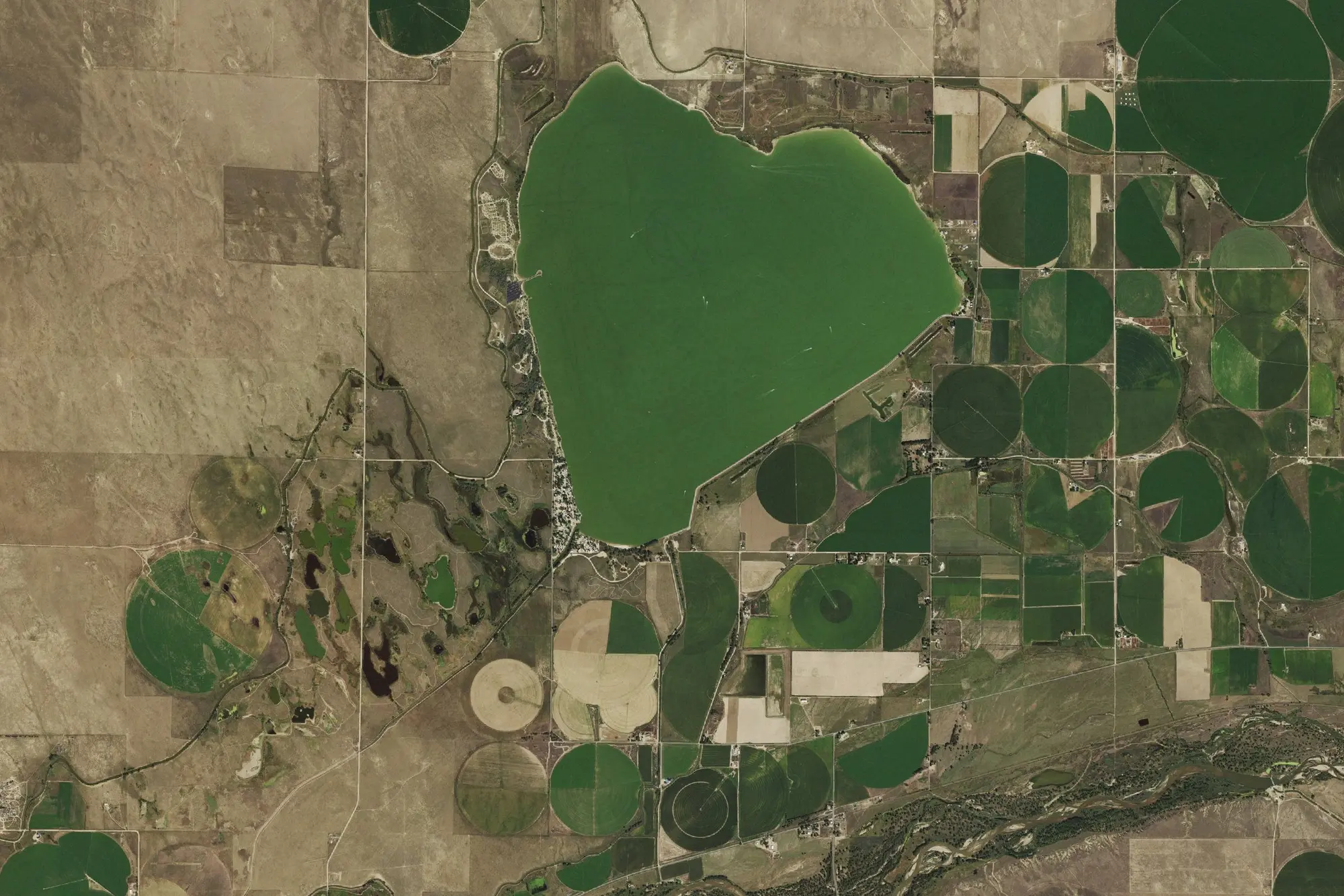 Aerial view of Jackson Lake State Park
