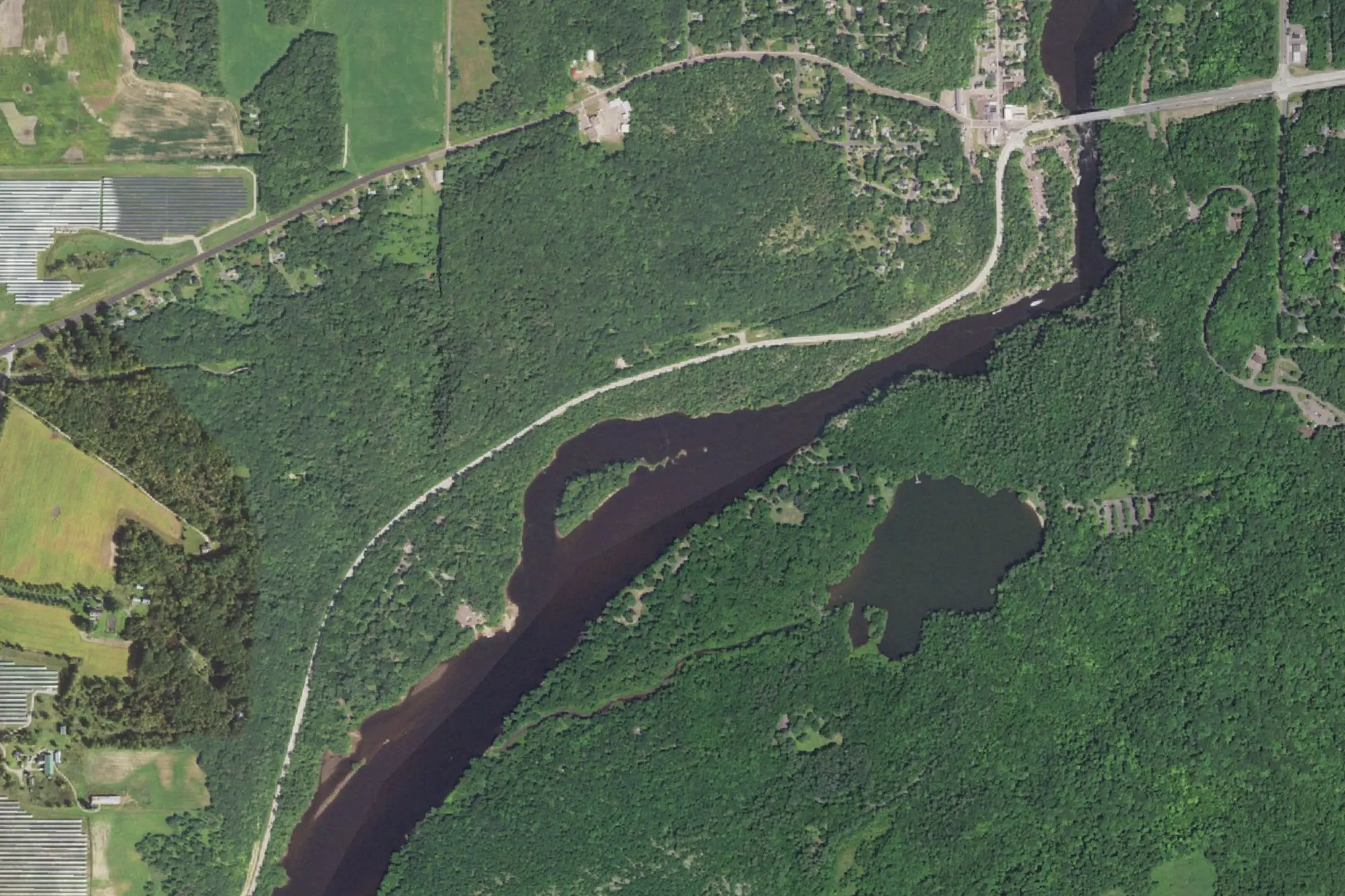 Aerial view of Interstate State Park