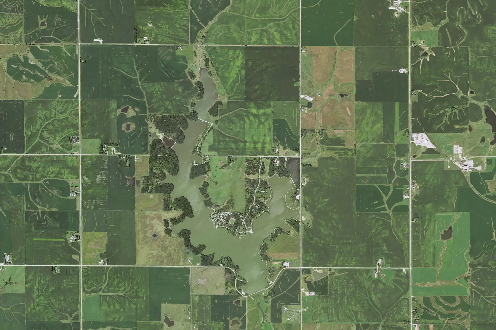Aerial view of Green Valley State Park