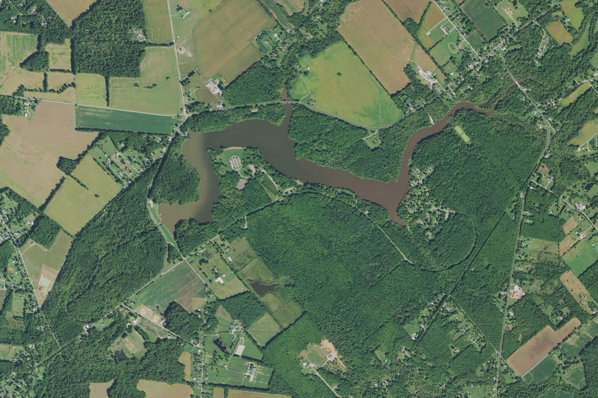 Aerial view of Stonelick State Park