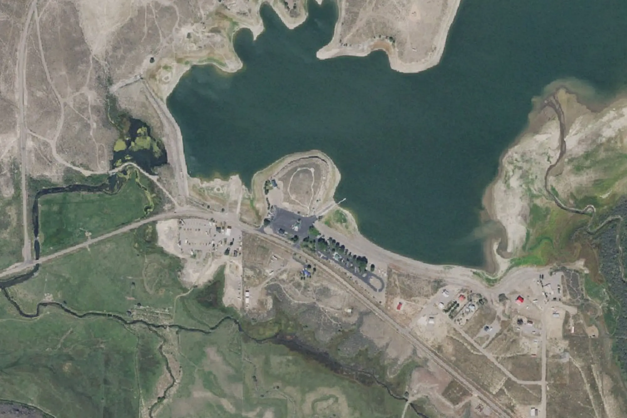 Aerial view of Otter Creek State Park