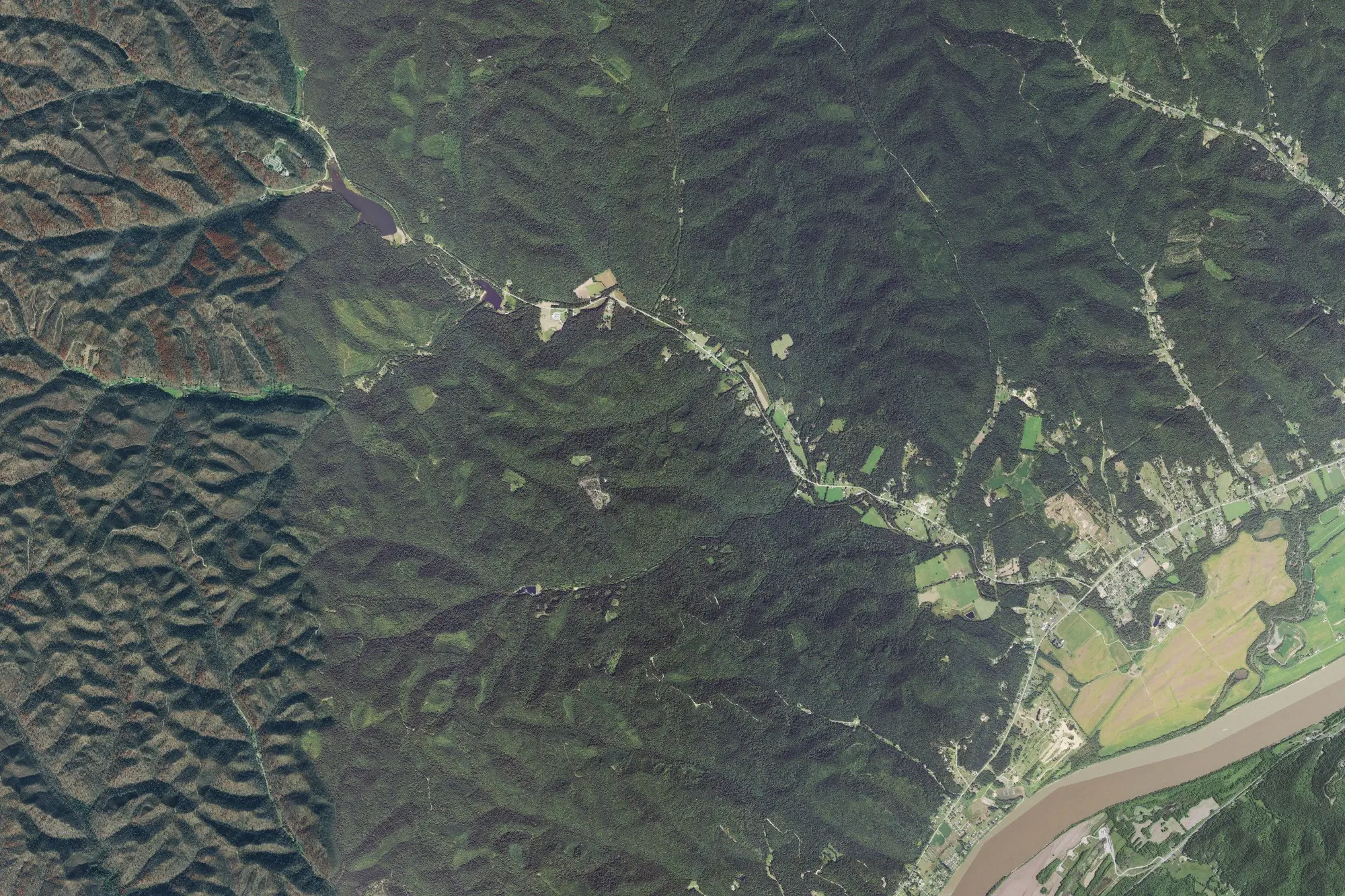 Aerial view of Shawnee State Park