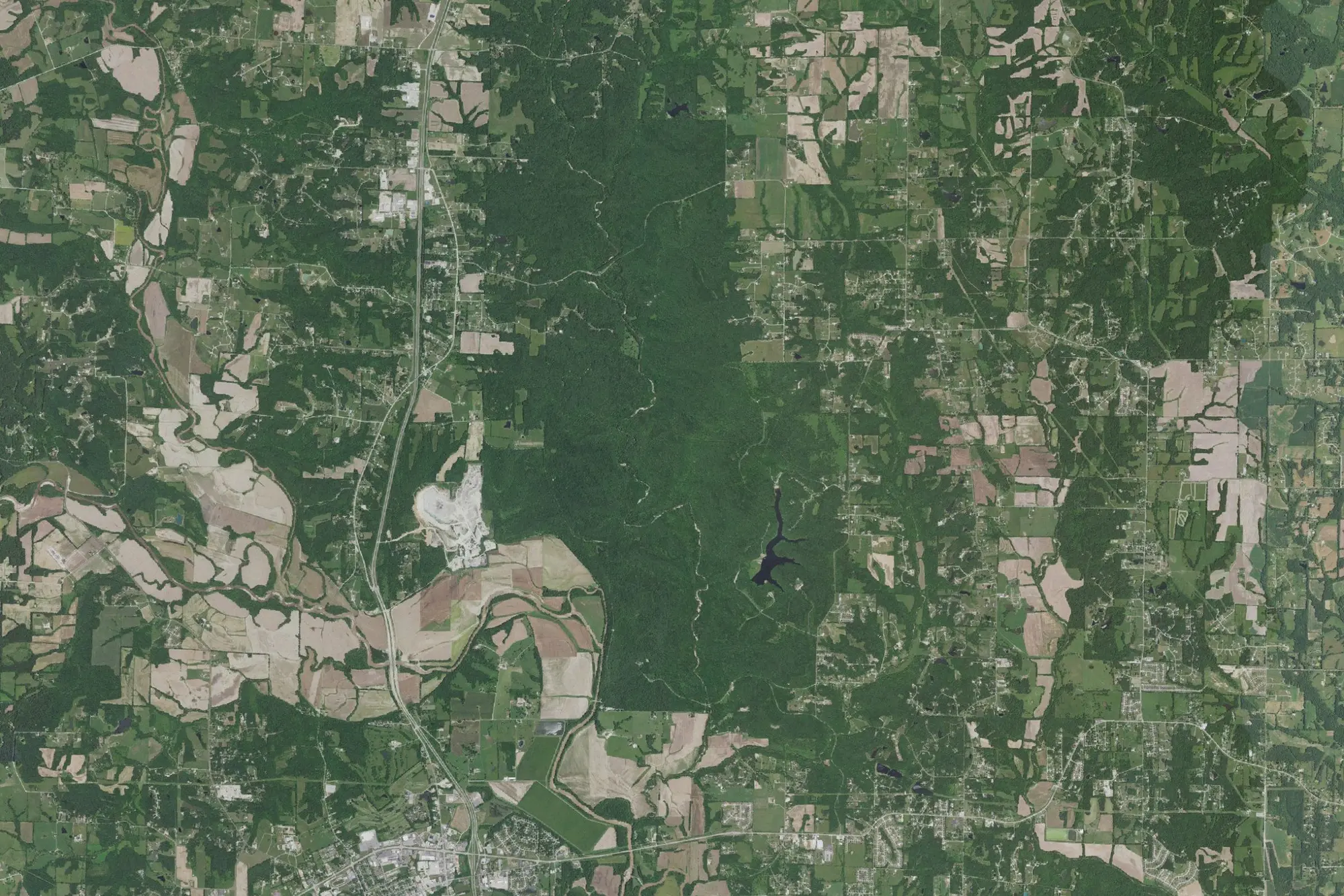 Aerial view of Cuivre River State Park