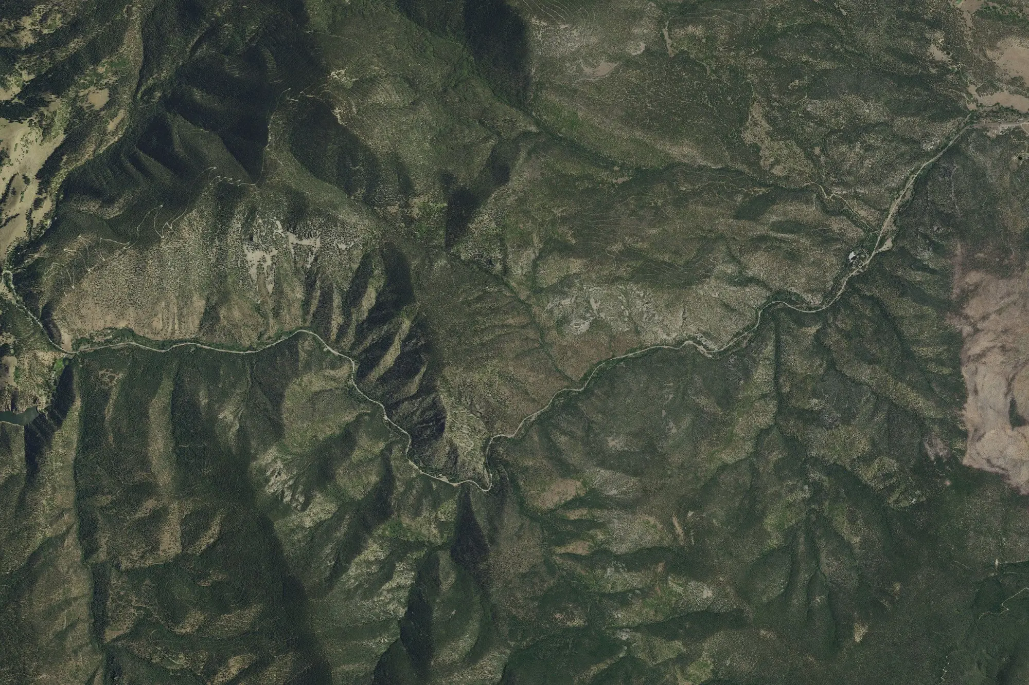 Aerial view of Cimarron Canyon State Park